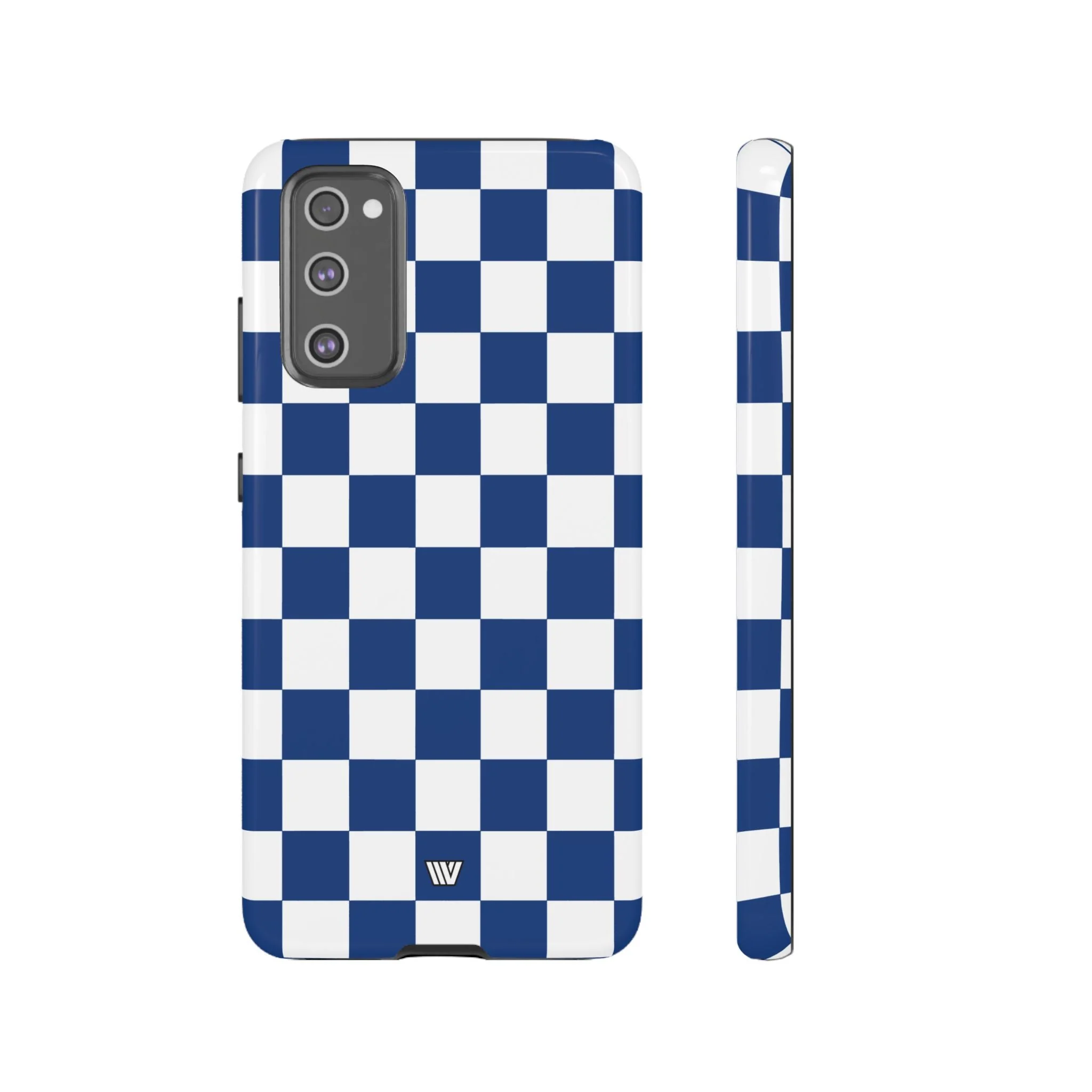 BLUE WHITE CHECKERBOARD | Tough Phone Case - Image 30