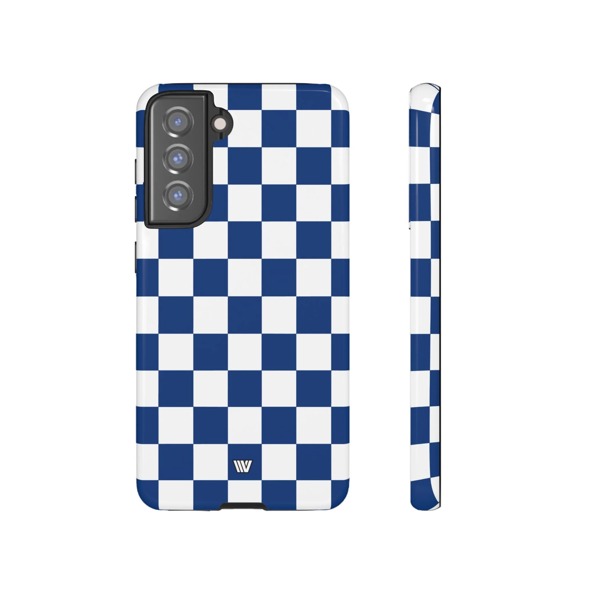 BLUE WHITE CHECKERBOARD | Tough Phone Case - Image 32