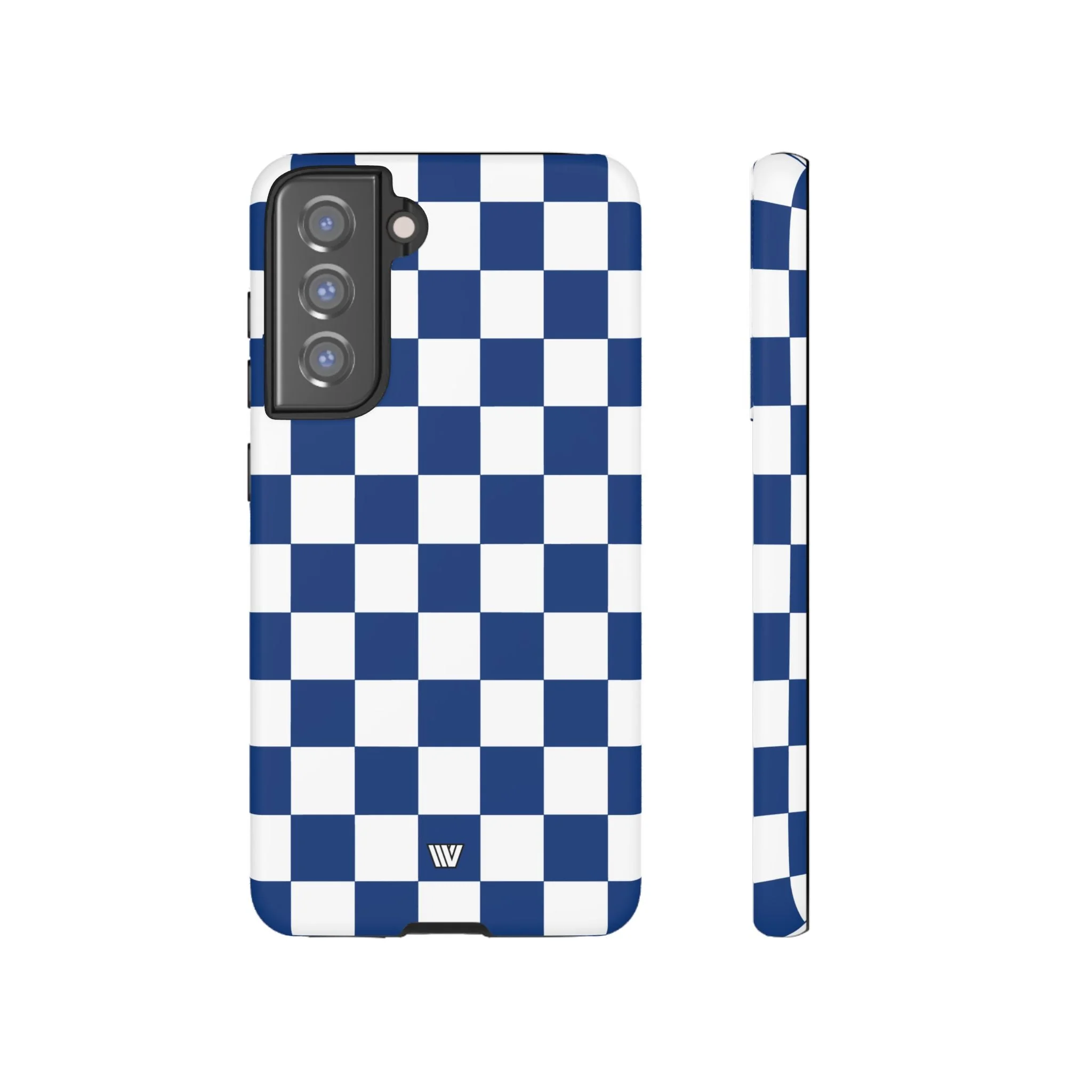 BLUE WHITE CHECKERBOARD | Tough Phone Case - Image 33