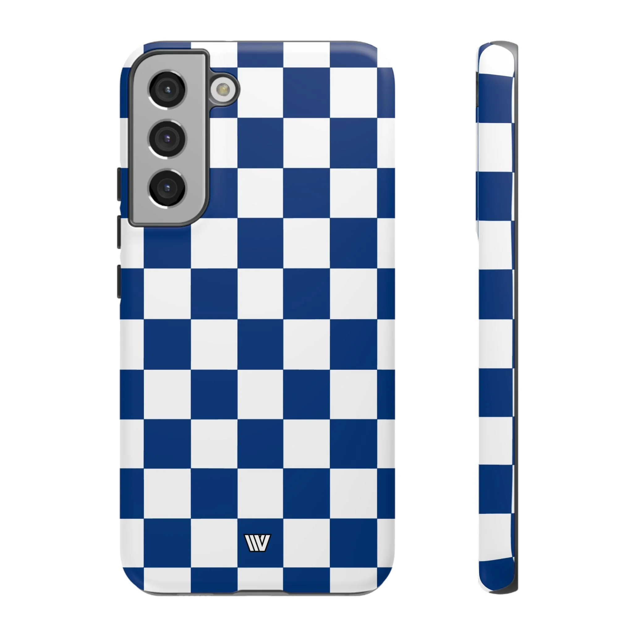 BLUE WHITE CHECKERBOARD | Tough Phone Case - Image 37