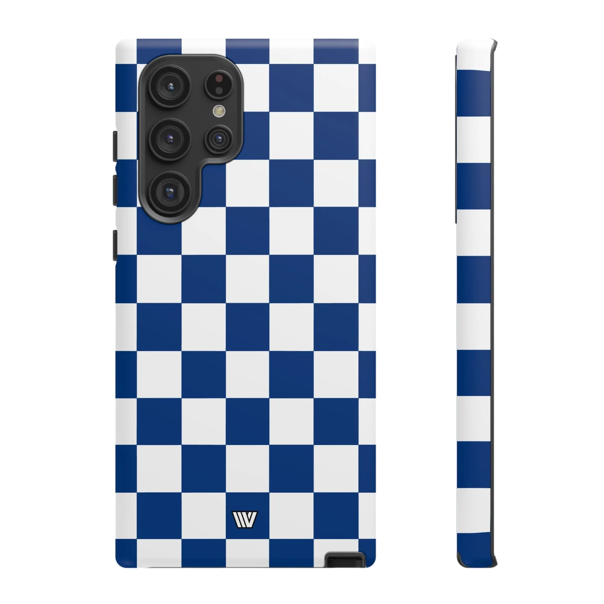 BLUE WHITE CHECKERBOARD | Tough Phone Case - Image 39