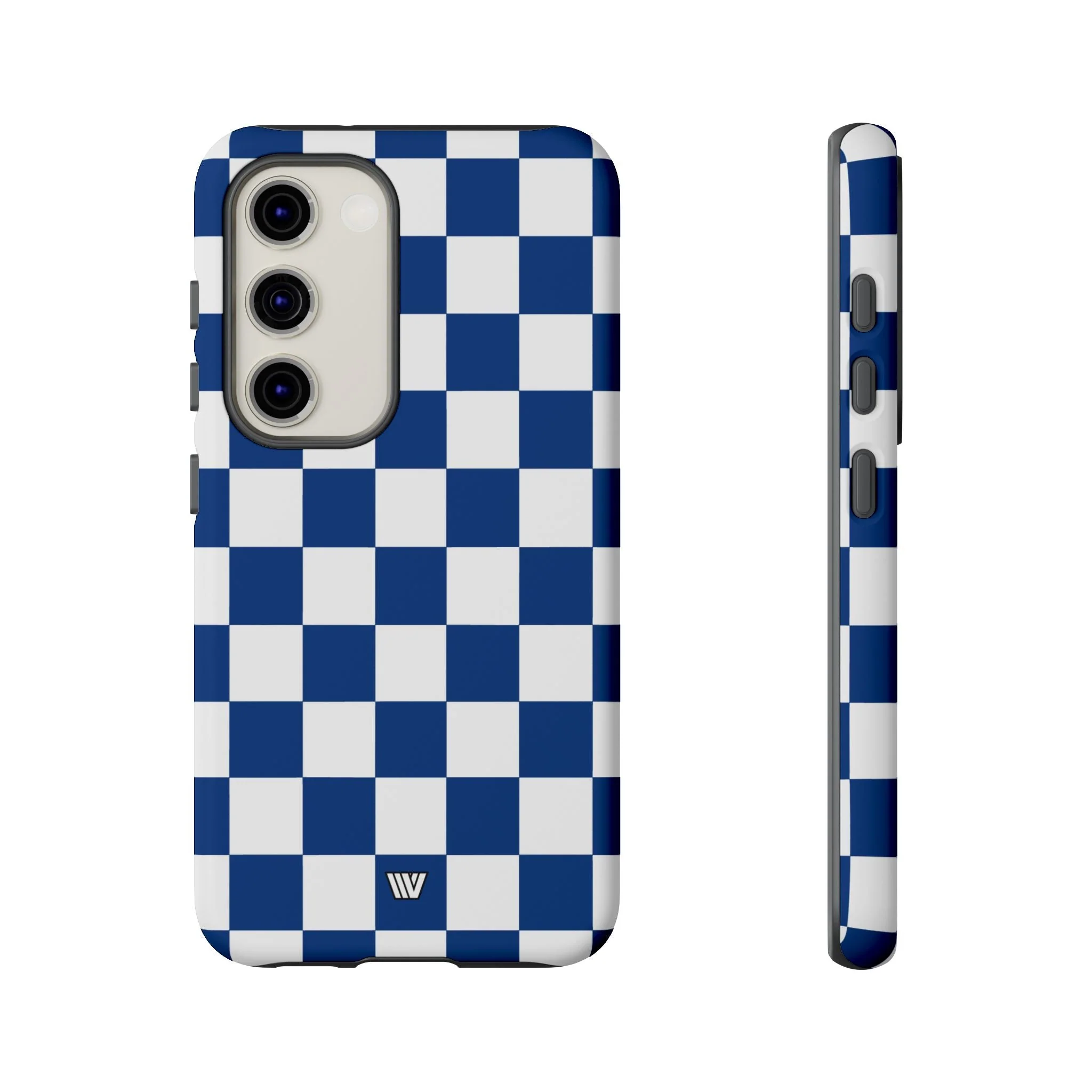 BLUE WHITE CHECKERBOARD | Tough Phone Case - Image 49