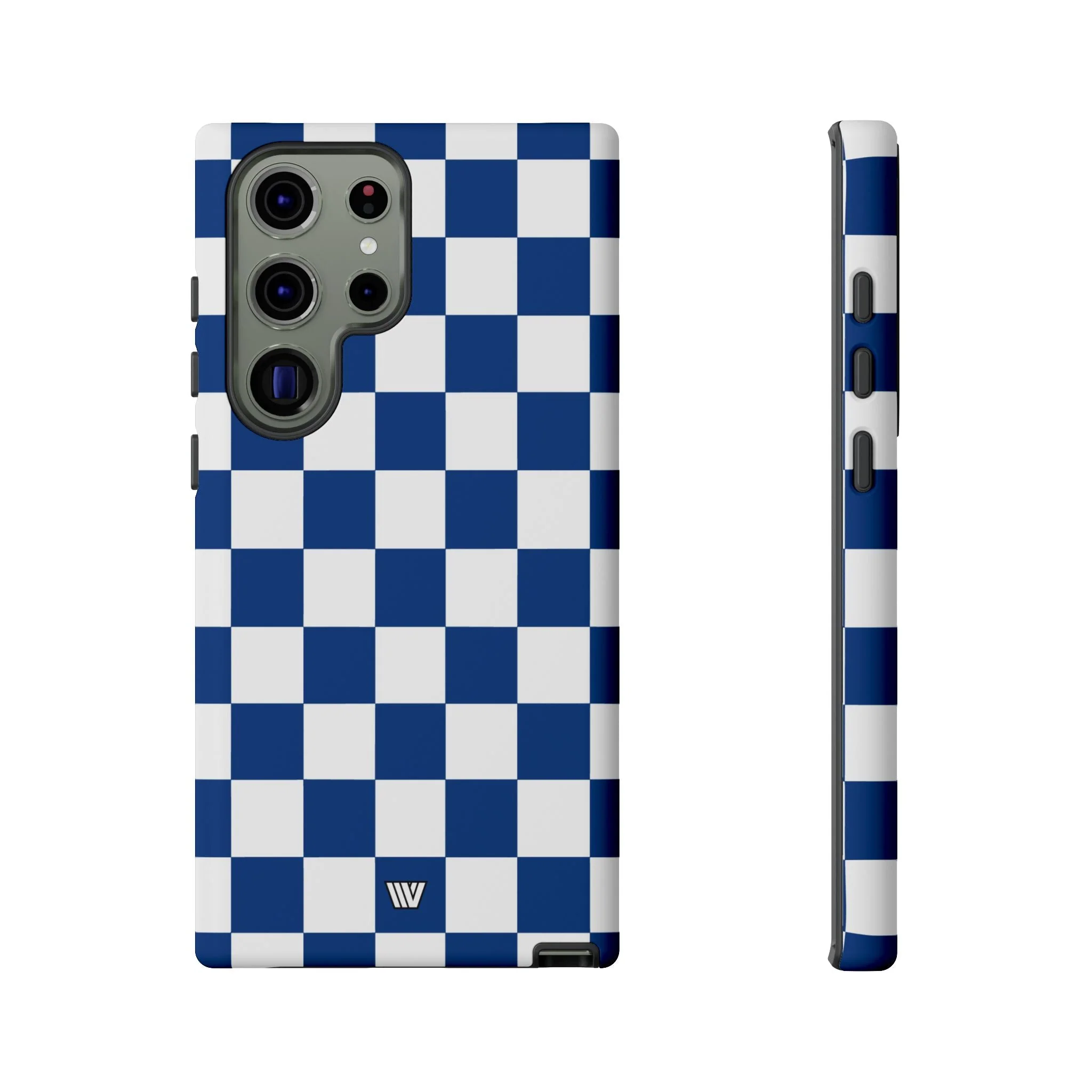 BLUE WHITE CHECKERBOARD | Tough Phone Case - Image 53