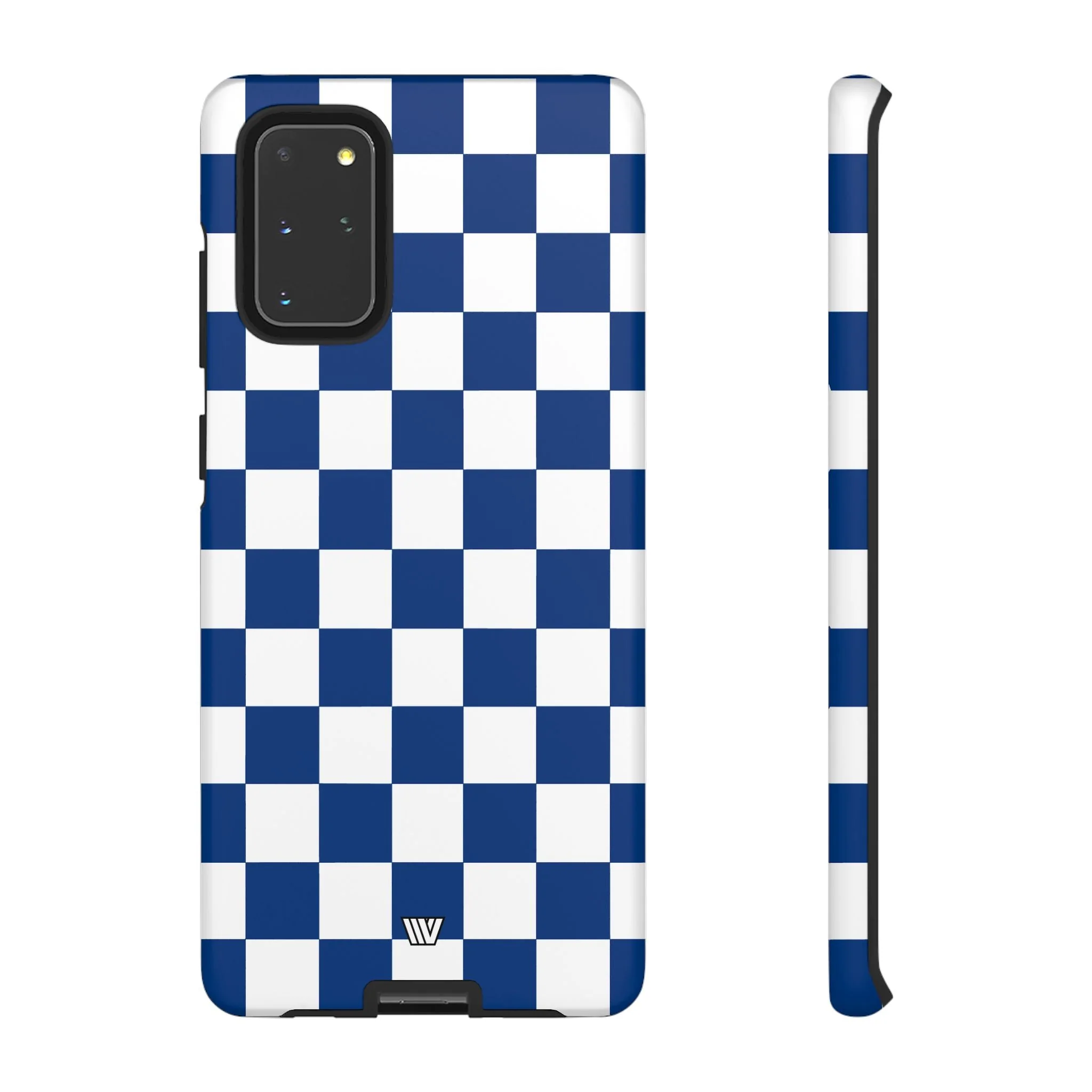 BLUE WHITE CHECKERBOARD | Tough Phone Case - Image 7
