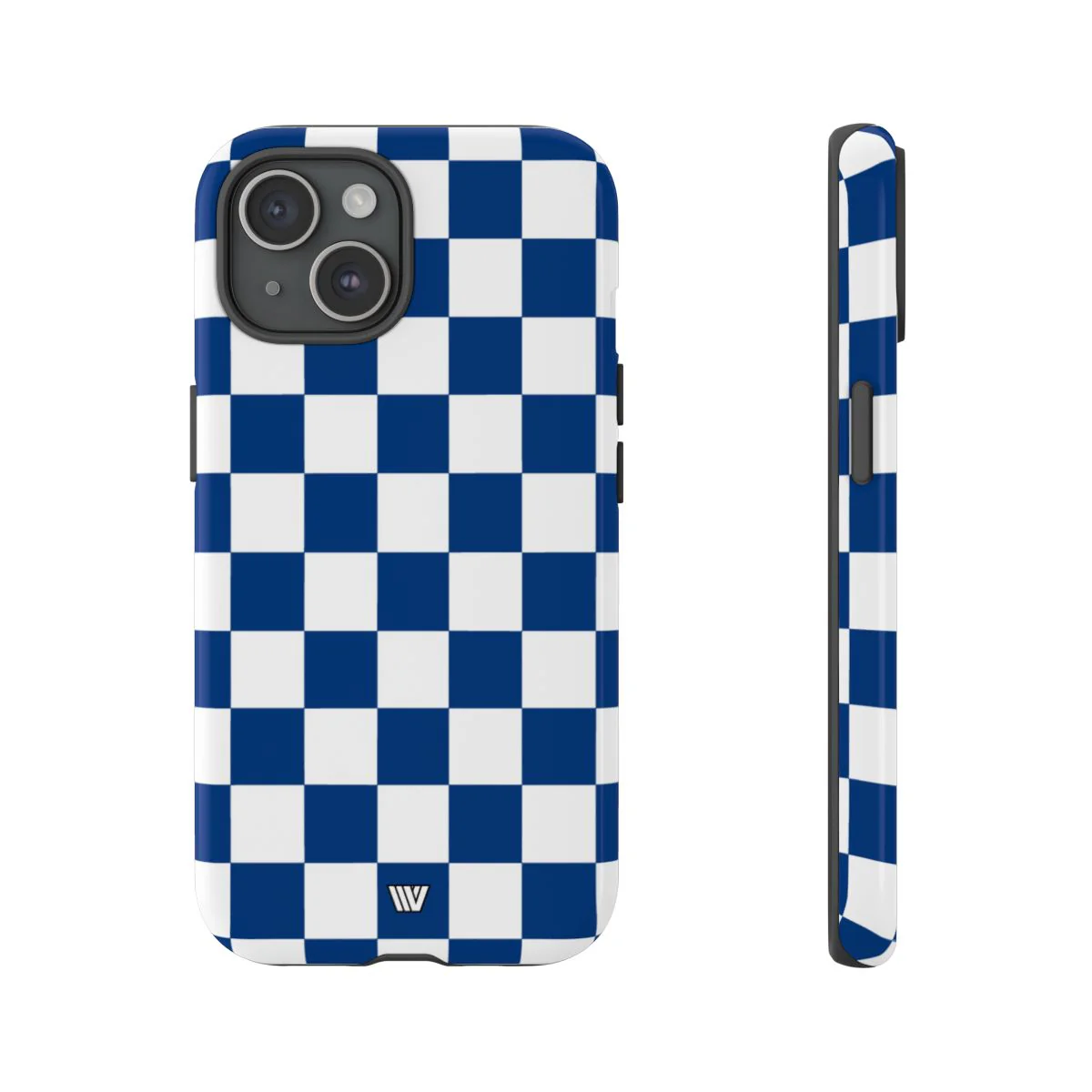 BLUE WHITE CHECKERBOARD | Tough Phone Case - Image 74