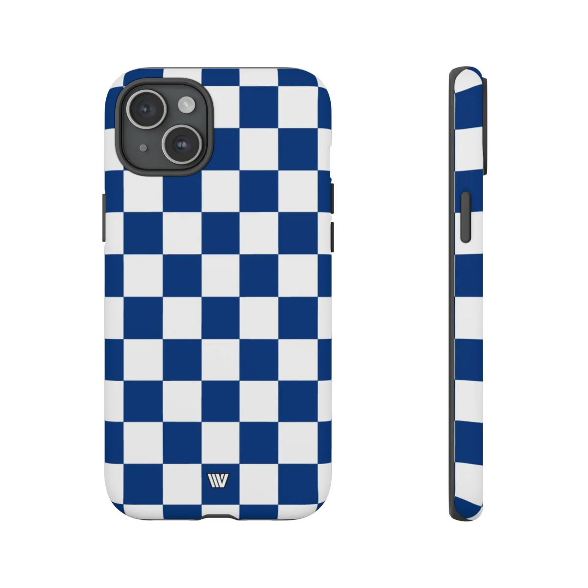 BLUE WHITE CHECKERBOARD | Tough Phone Case - Image 79