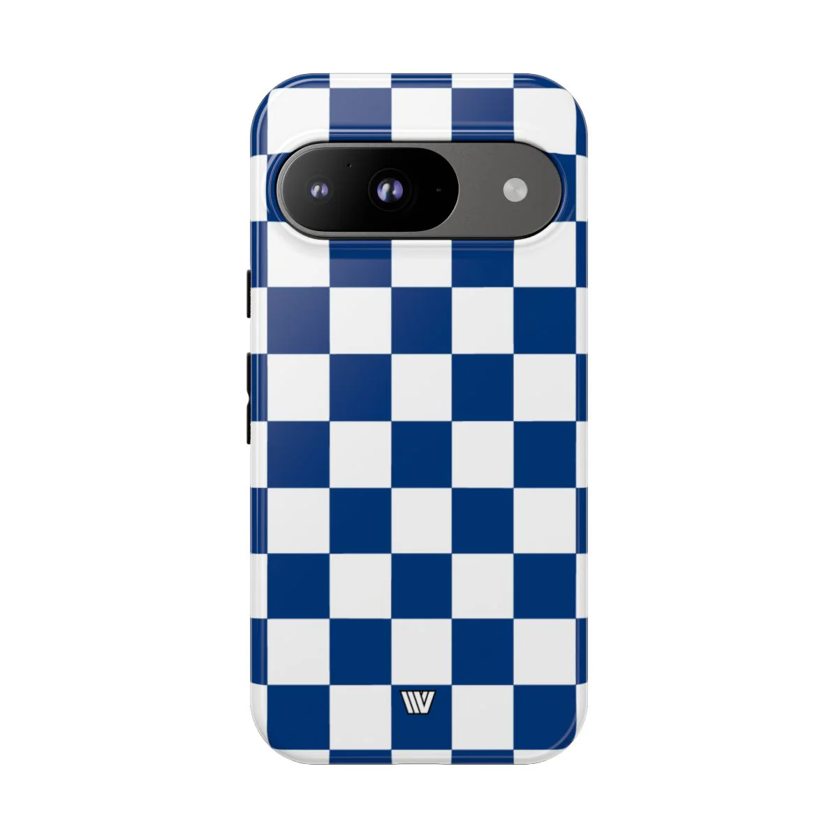 BLUE WHITE CHECKERBOARD | Tough Phone Case - Image 82