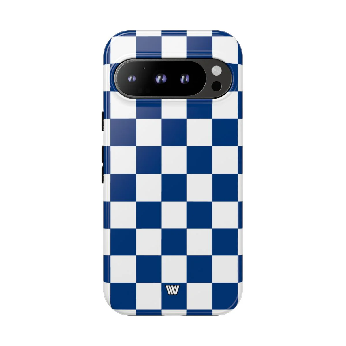 BLUE WHITE CHECKERBOARD | Tough Phone Case - Image 84