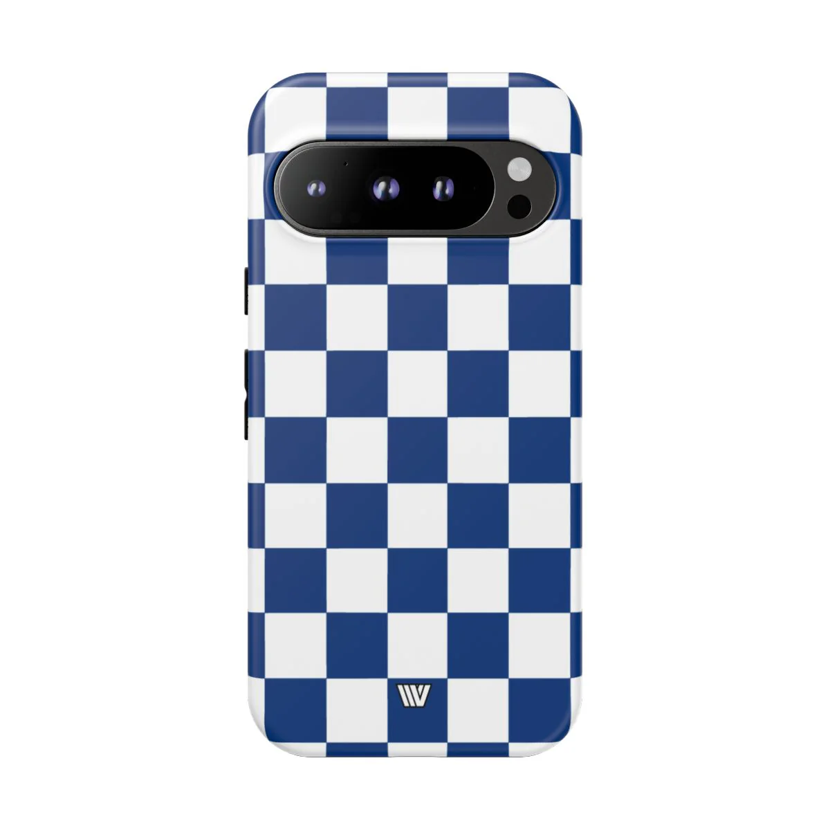 BLUE WHITE CHECKERBOARD | Tough Phone Case - Image 85