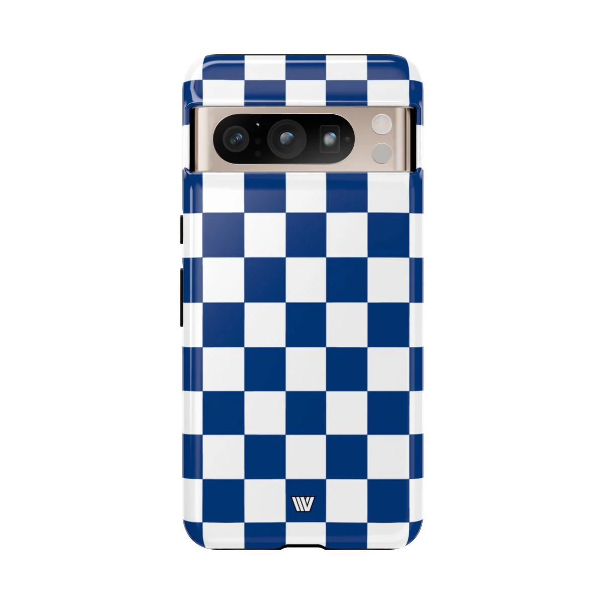 BLUE WHITE CHECKERBOARD | Tough Phone Case - Image 90