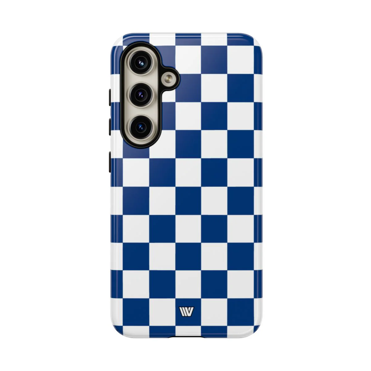 BLUE WHITE CHECKERBOARD | Tough Phone Case - Image 98