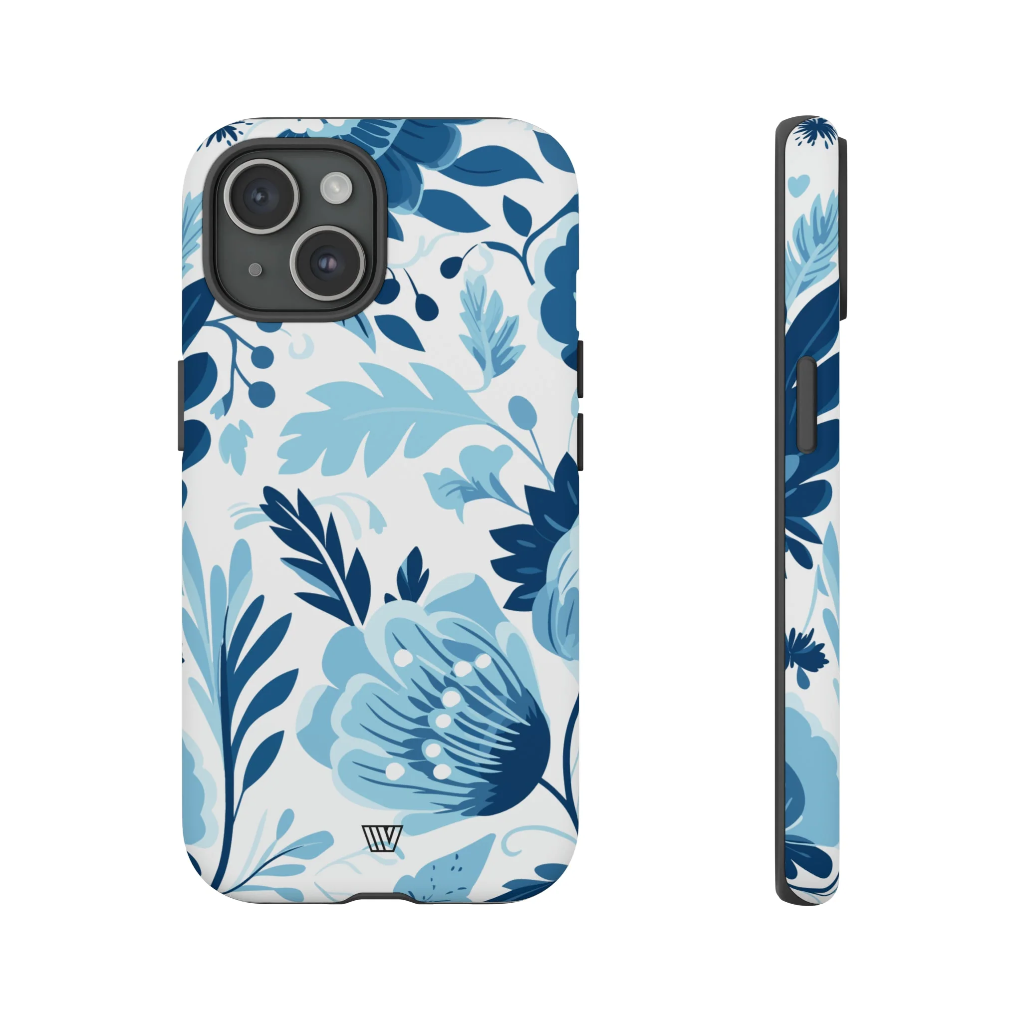 BLUE WHITE FLOWERS | Tough Phone Case - Image 3