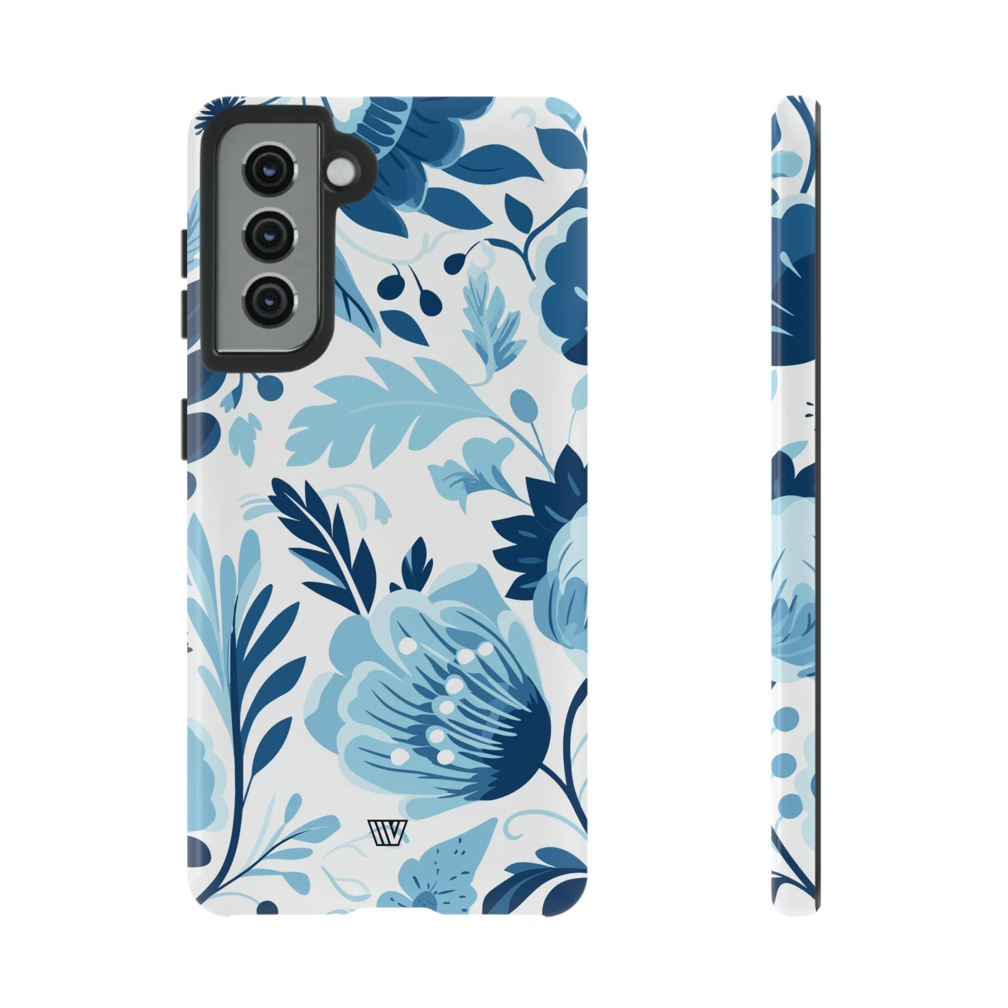 BLUE WHITE FLOWERS | Tough Phone Case - Image 44