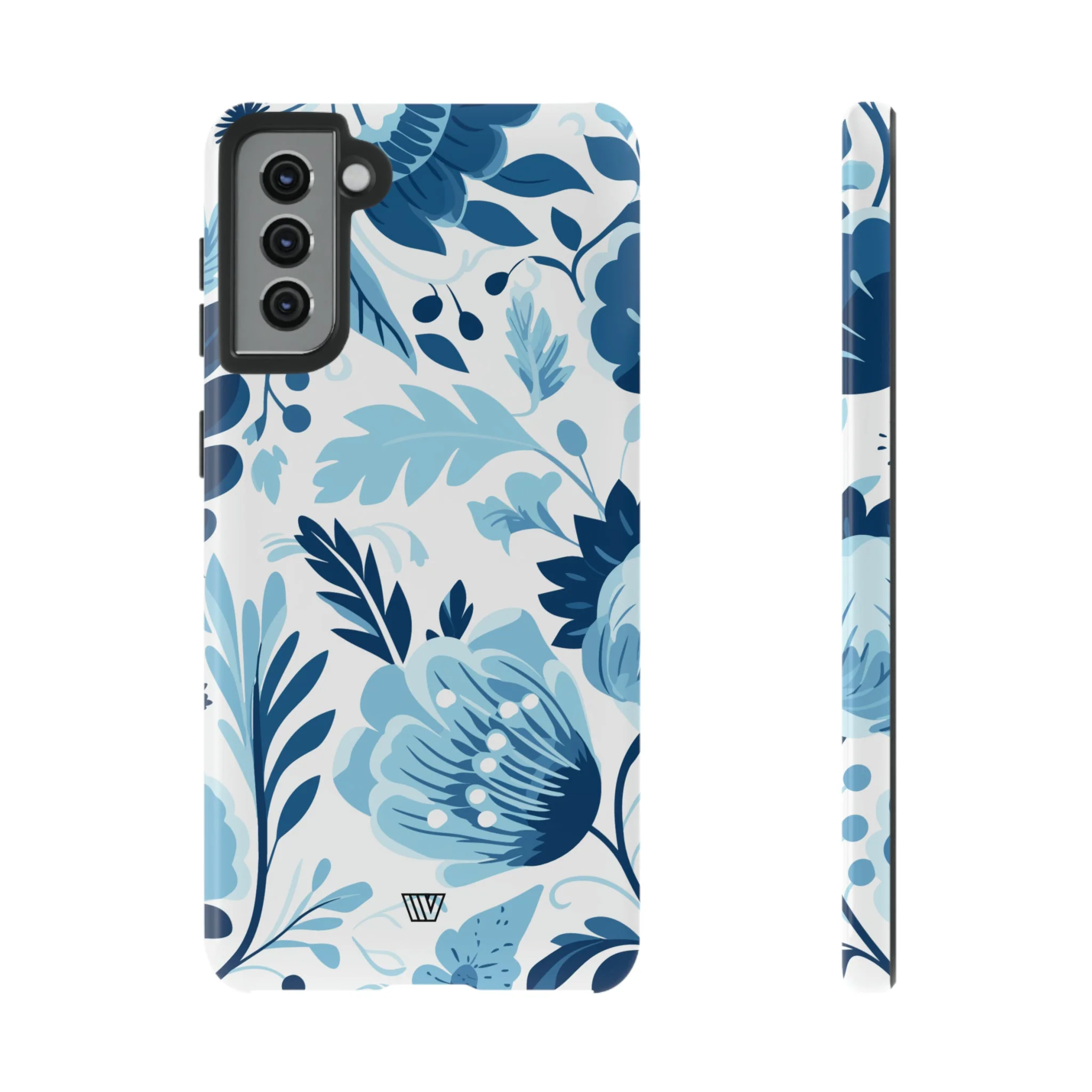 BLUE WHITE FLOWERS | Tough Phone Case - Image 46