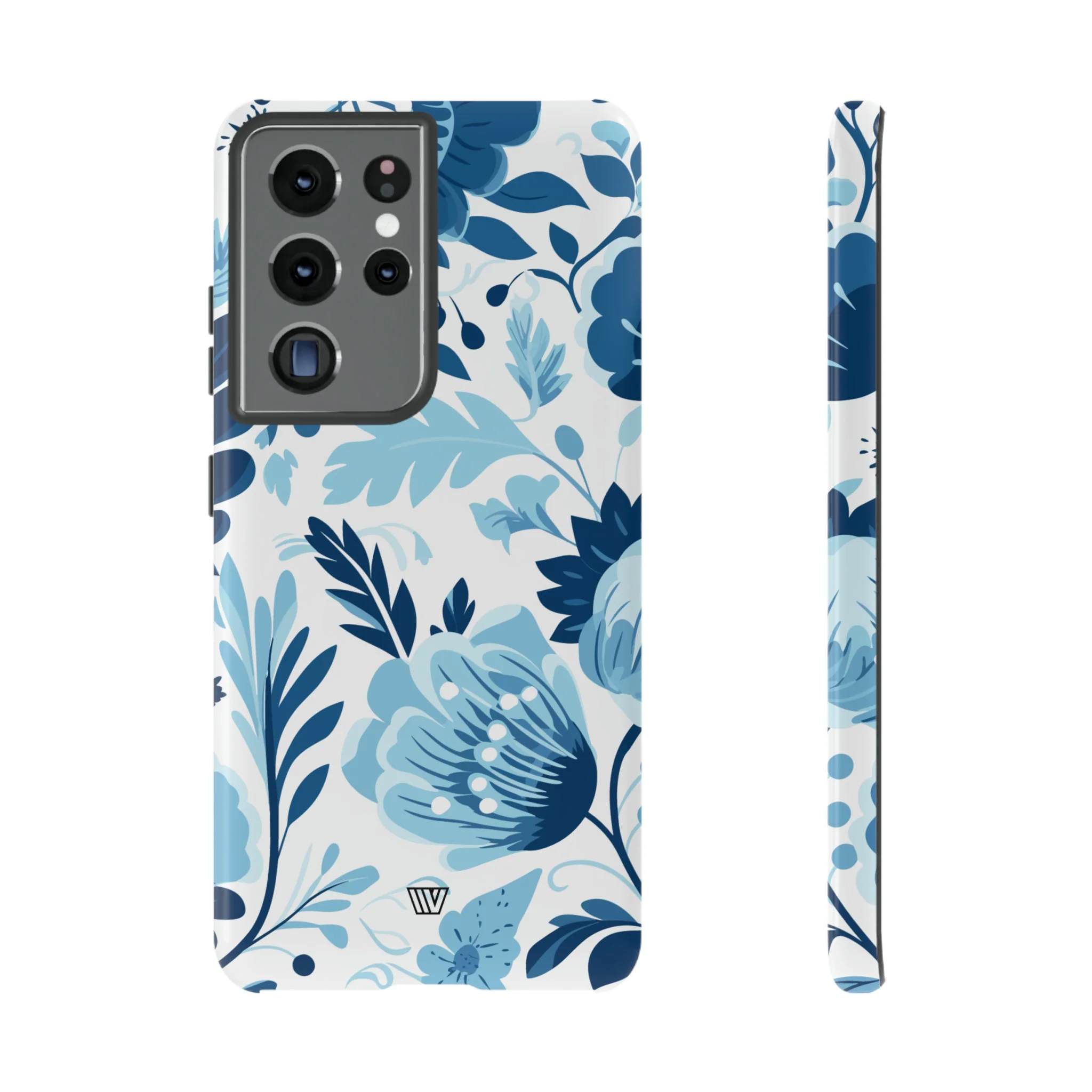 BLUE WHITE FLOWERS | Tough Phone Case - Image 48