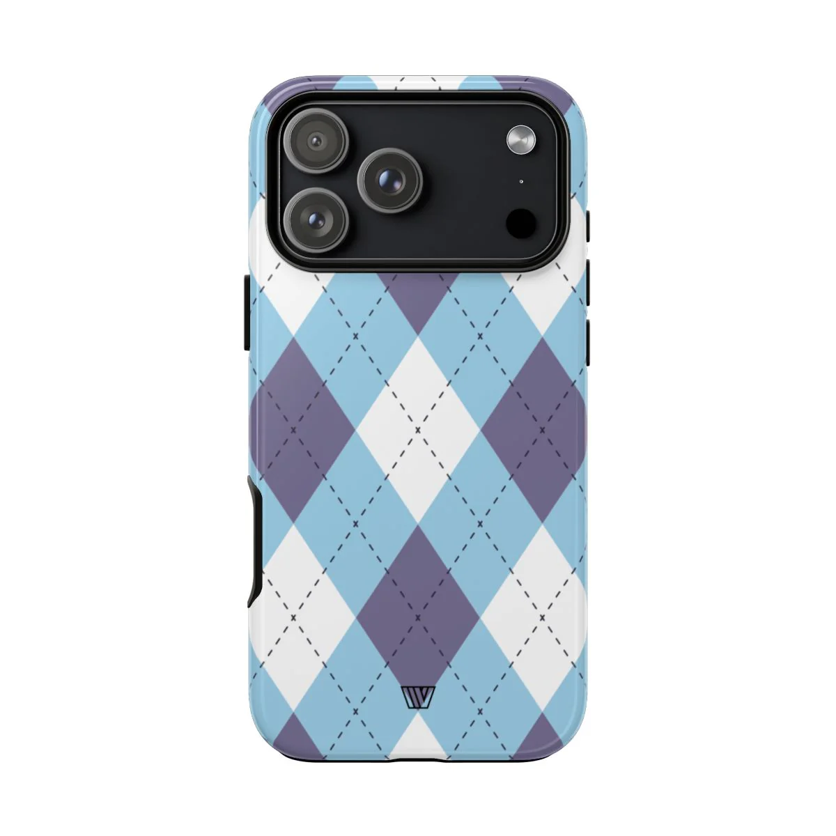 BLUE WHITE PURPLE ARGYLE | Tough Phone Case - Image 100
