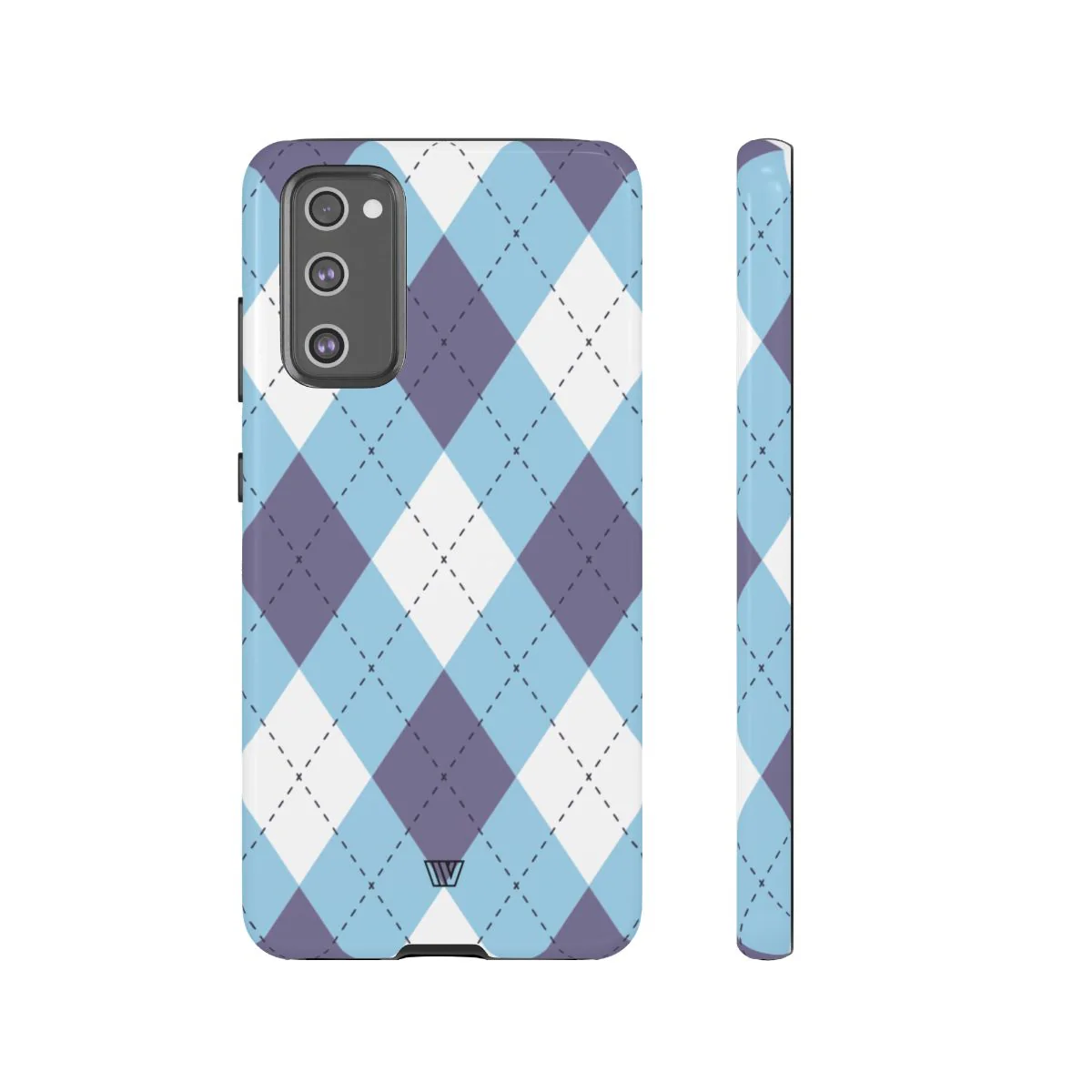 BLUE WHITE PURPLE ARGYLE | Tough Phone Case - Image 102