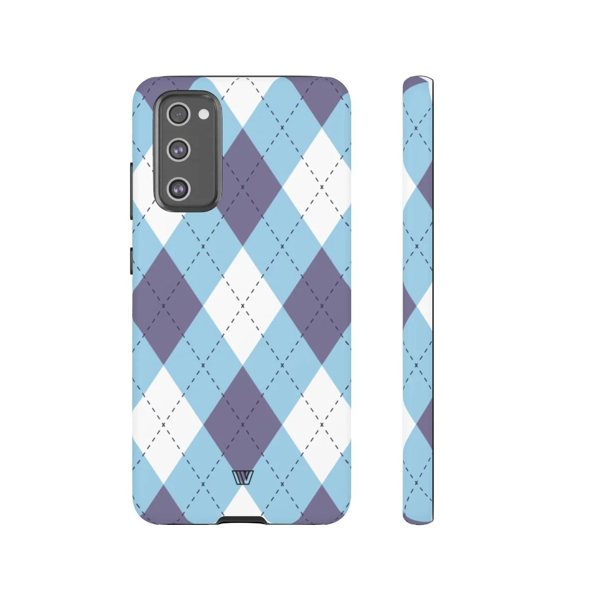 BLUE WHITE PURPLE ARGYLE | Tough Phone Case - Image 103