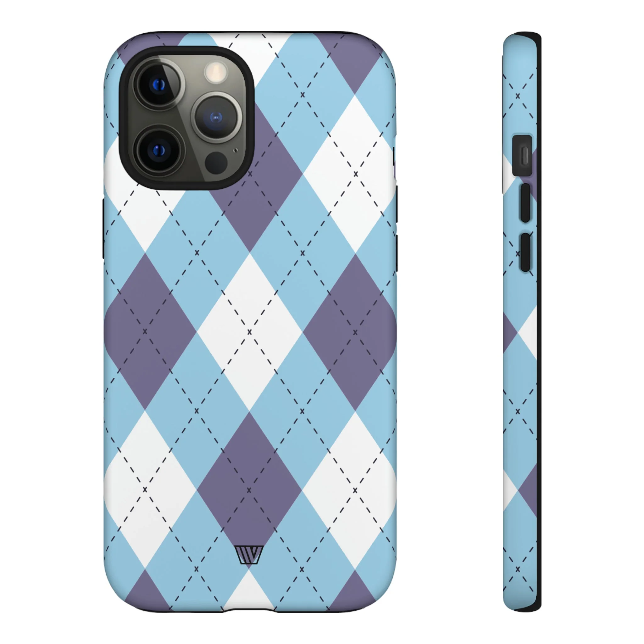 BLUE WHITE PURPLE ARGYLE | Tough Phone Case - Image 16