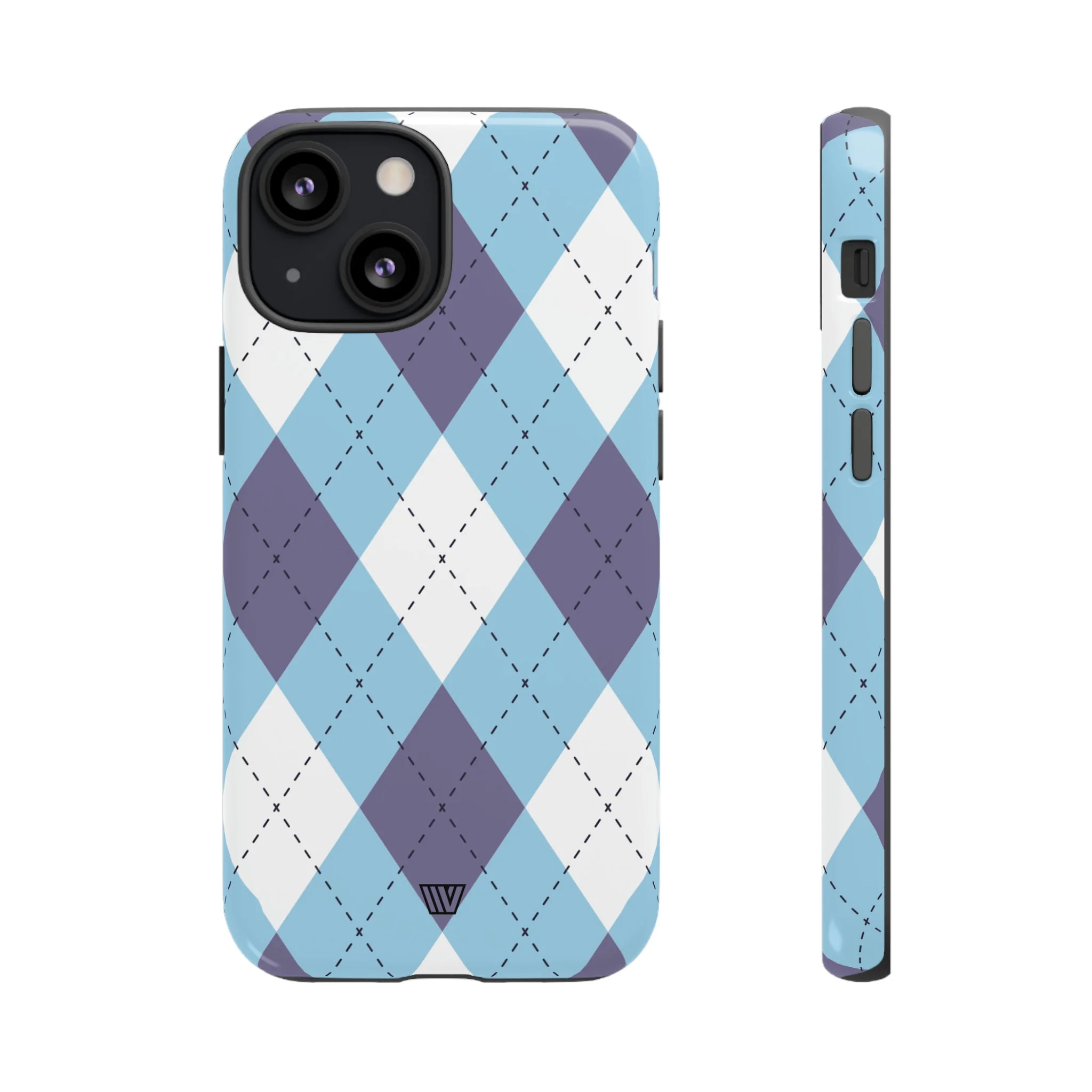 BLUE WHITE PURPLE ARGYLE | Tough Phone Case - Image 19