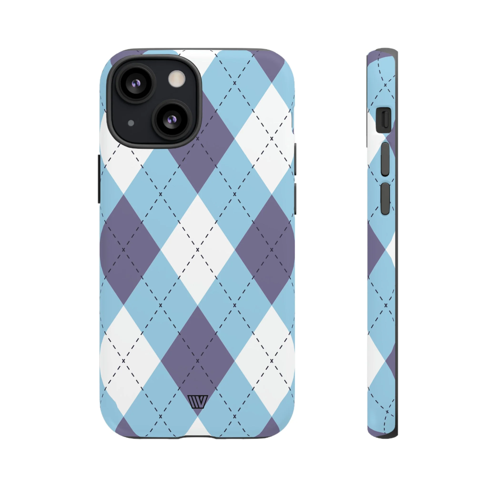 BLUE WHITE PURPLE ARGYLE | Tough Phone Case - Image 20