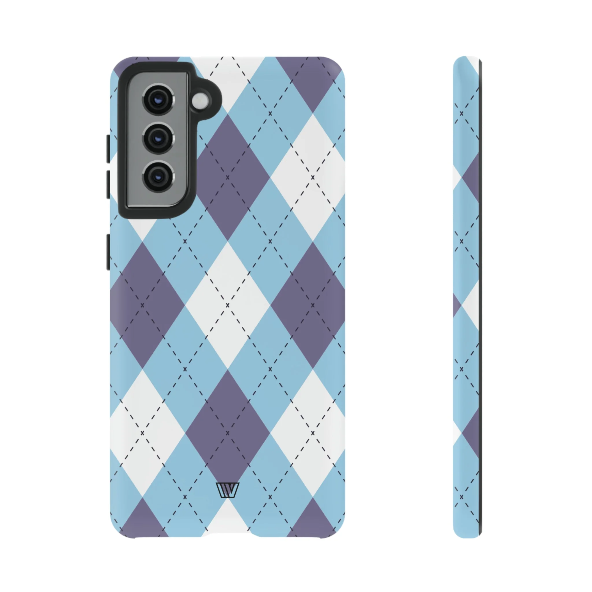 BLUE WHITE PURPLE ARGYLE | Tough Phone Case - Image 26