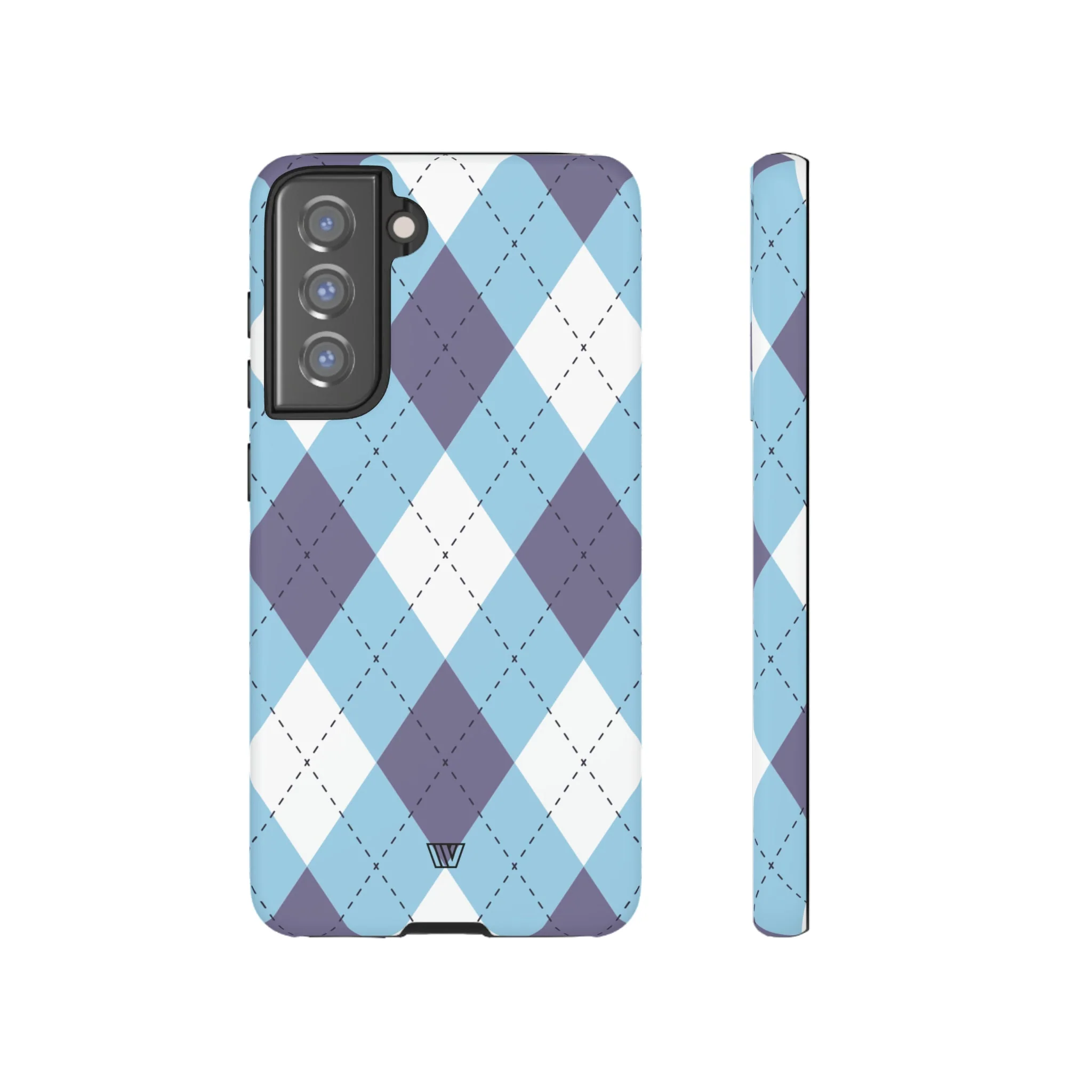 BLUE WHITE PURPLE ARGYLE | Tough Phone Case - Image 32