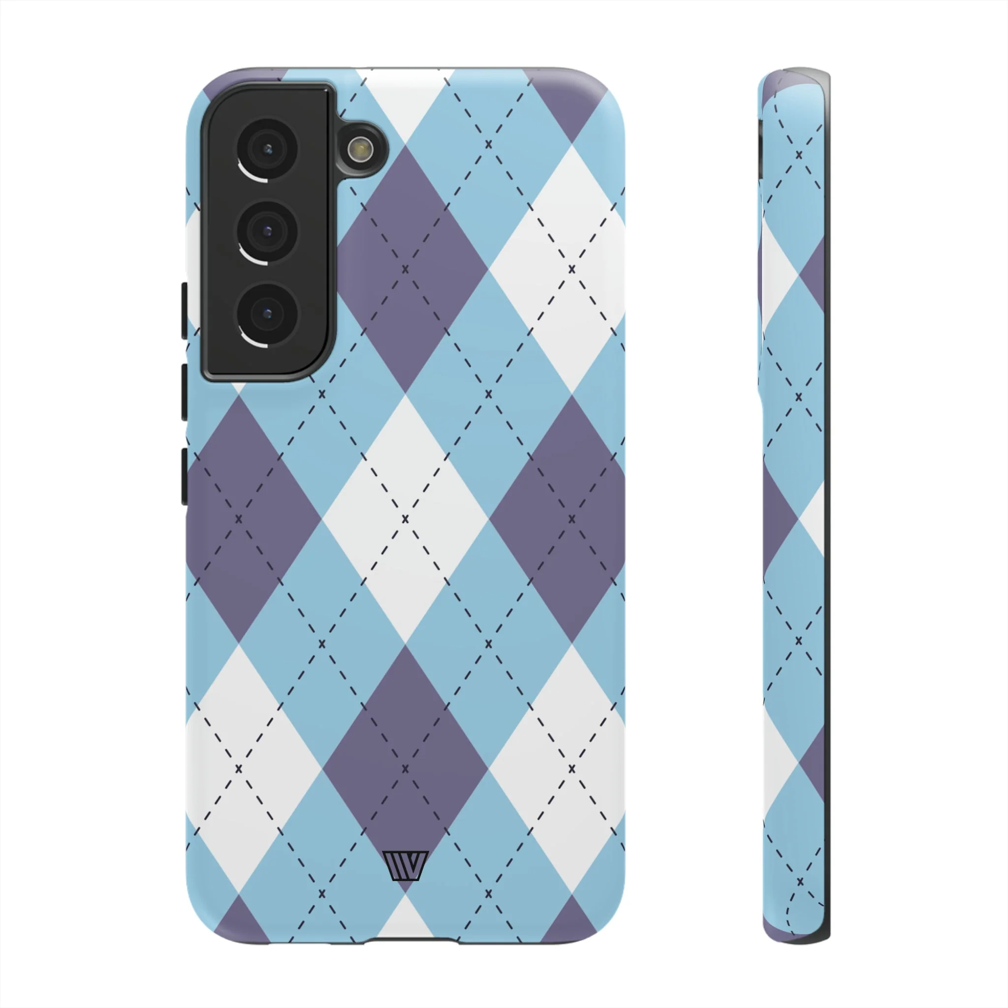 BLUE WHITE PURPLE ARGYLE | Tough Phone Case - Image 34