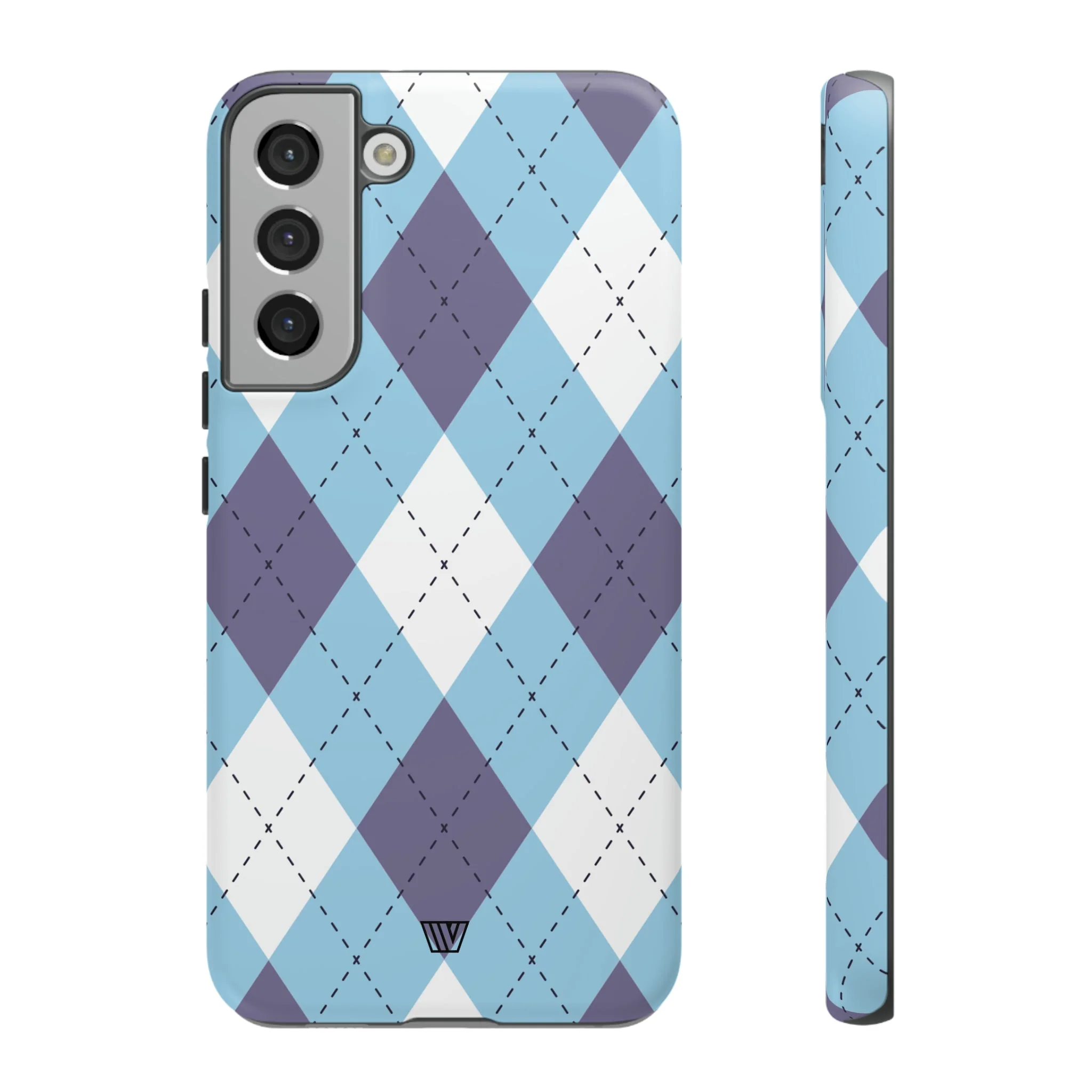 BLUE WHITE PURPLE ARGYLE | Tough Phone Case - Image 36