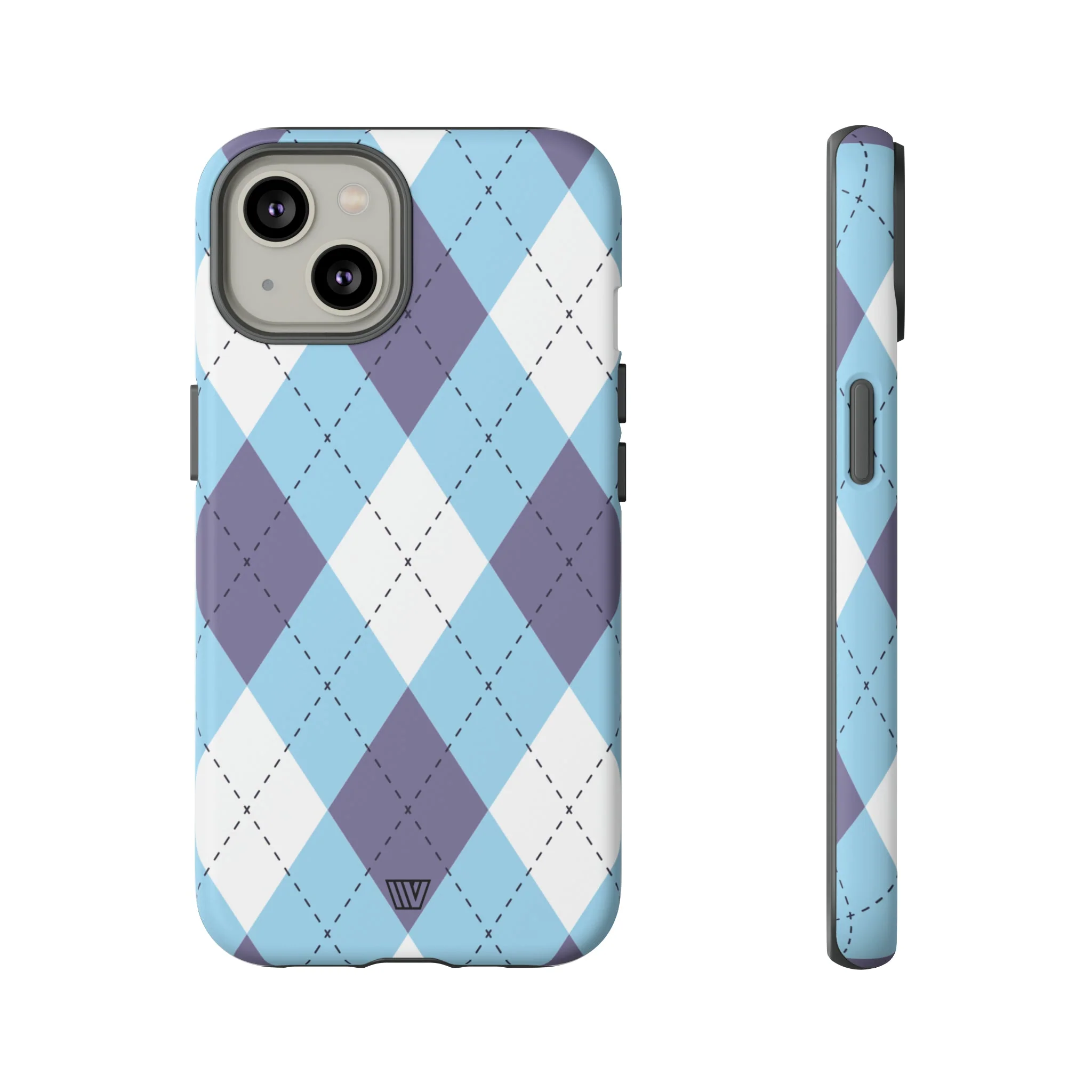 BLUE WHITE PURPLE ARGYLE | Tough Phone Case - Image 40