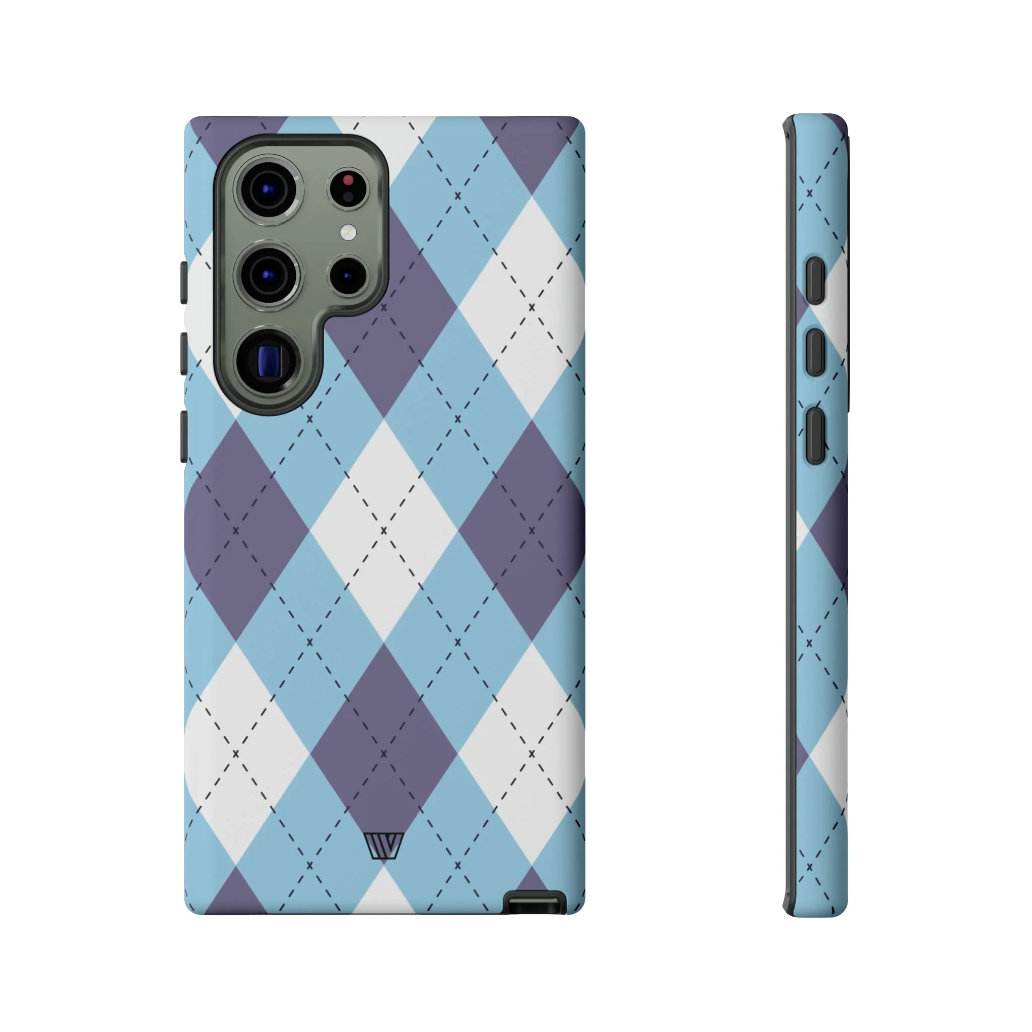 BLUE WHITE PURPLE ARGYLE | Tough Phone Case - Image 52