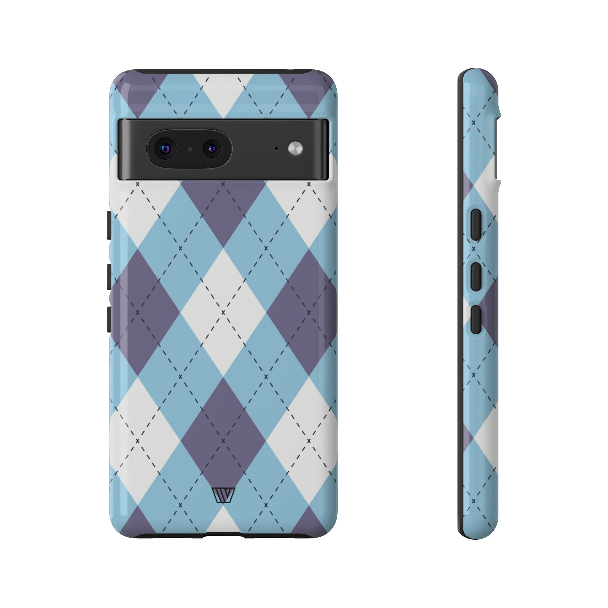 BLUE WHITE PURPLE ARGYLE | Tough Phone Case - Image 53
