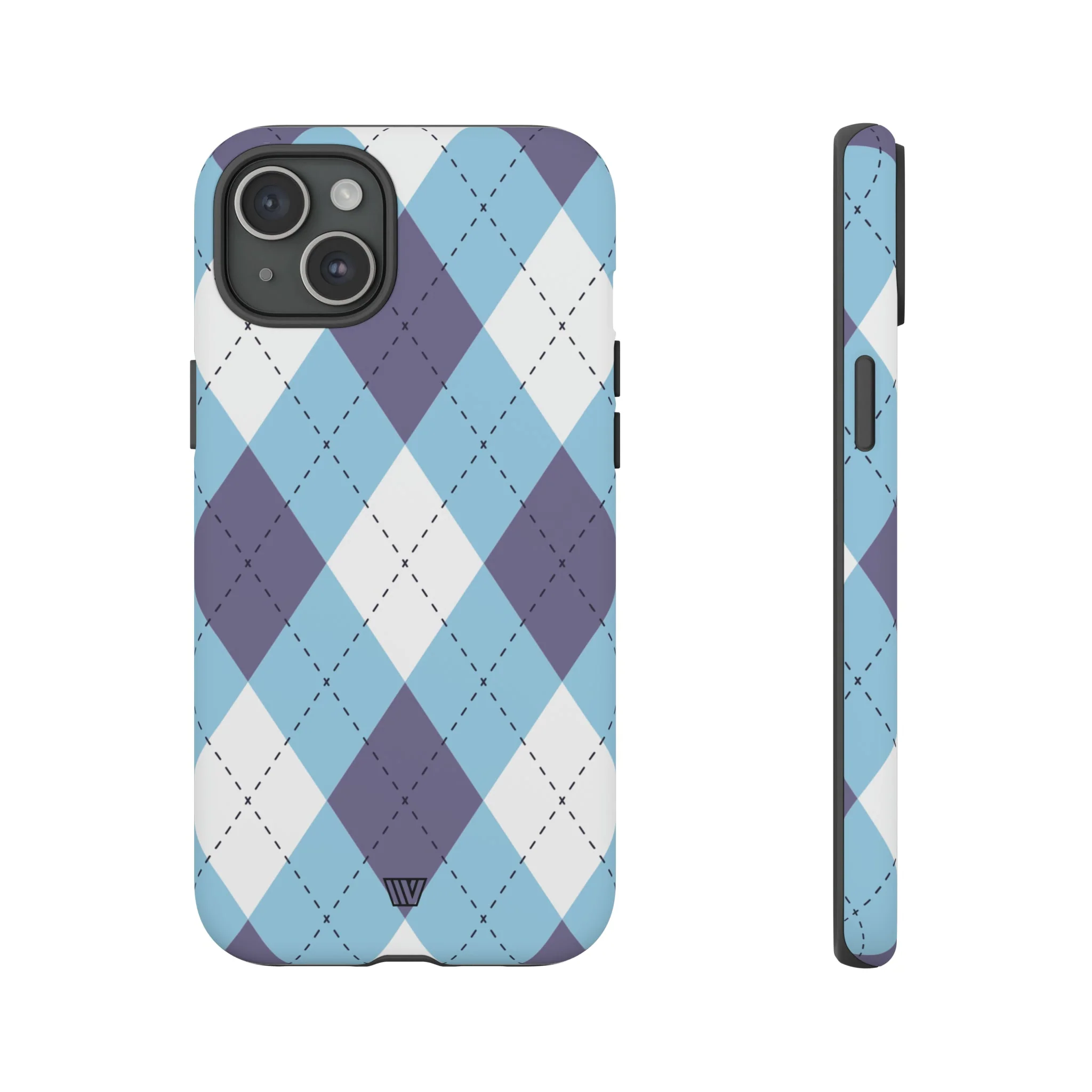 BLUE WHITE PURPLE ARGYLE | Tough Phone Case - Image 57