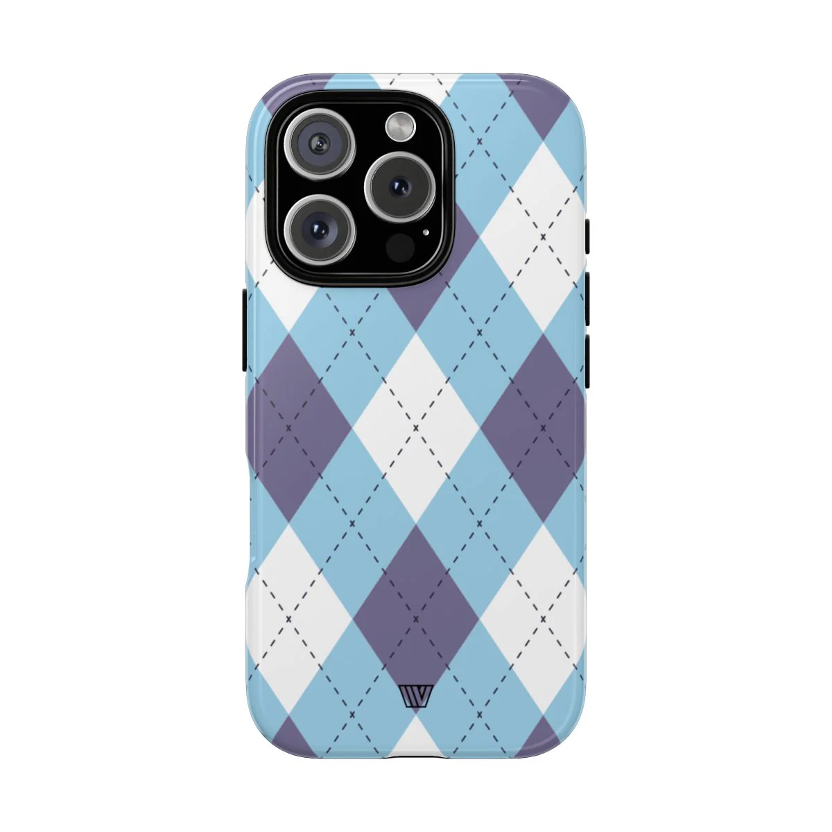 BLUE WHITE PURPLE ARGYLE | Tough Phone Case - Image 65