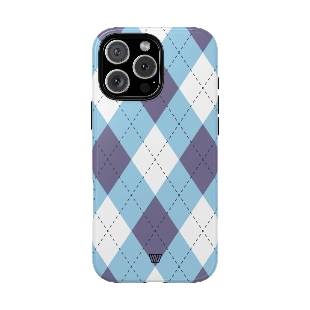 BLUE WHITE PURPLE ARGYLE | Tough Phone Case - Image 67