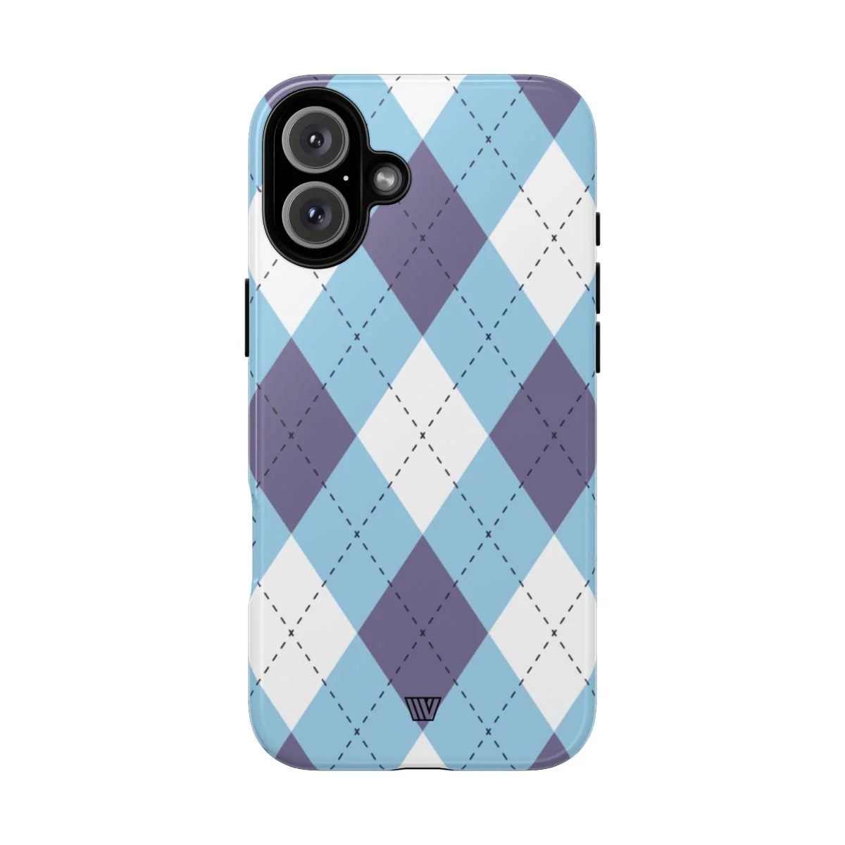 BLUE WHITE PURPLE ARGYLE | Tough Phone Case - Image 70