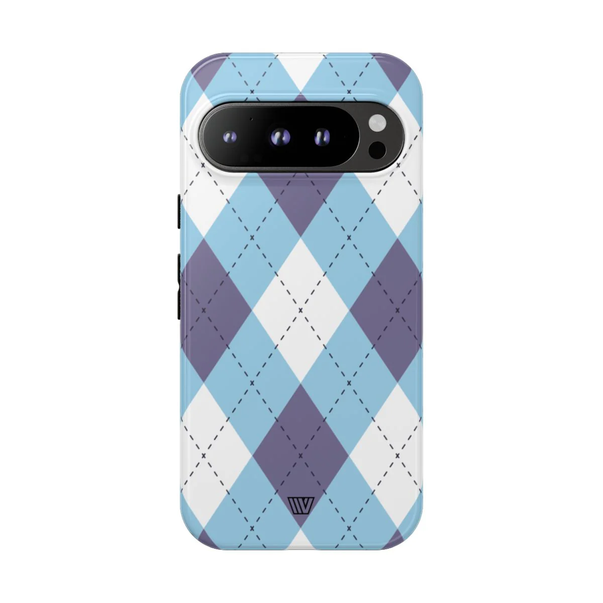 BLUE WHITE PURPLE ARGYLE | Tough Phone Case - Image 74