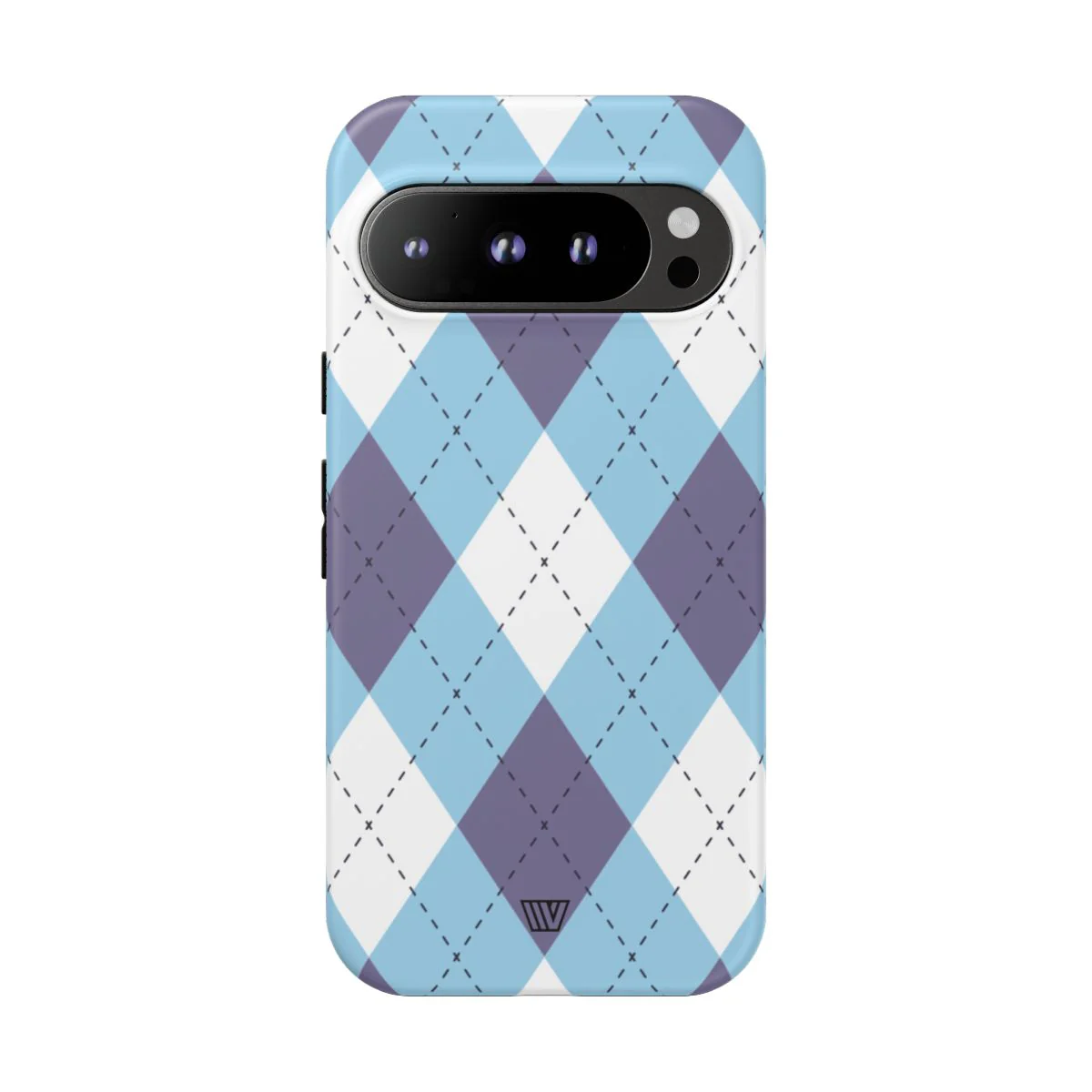 BLUE WHITE PURPLE ARGYLE | Tough Phone Case - Image 75