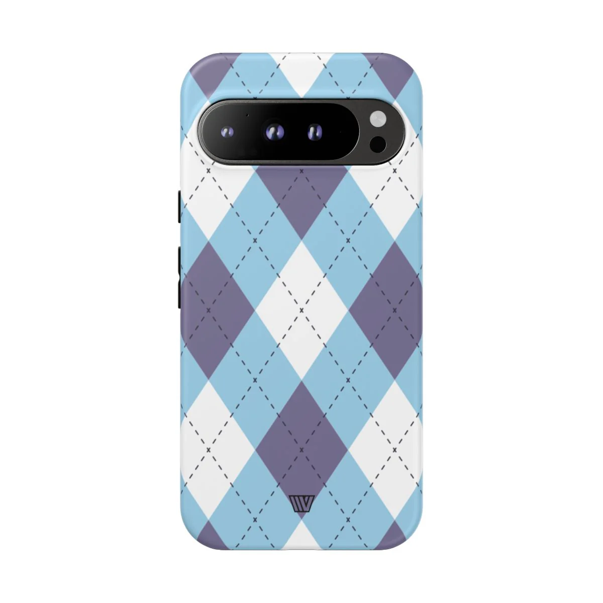 BLUE WHITE PURPLE ARGYLE | Tough Phone Case - Image 77