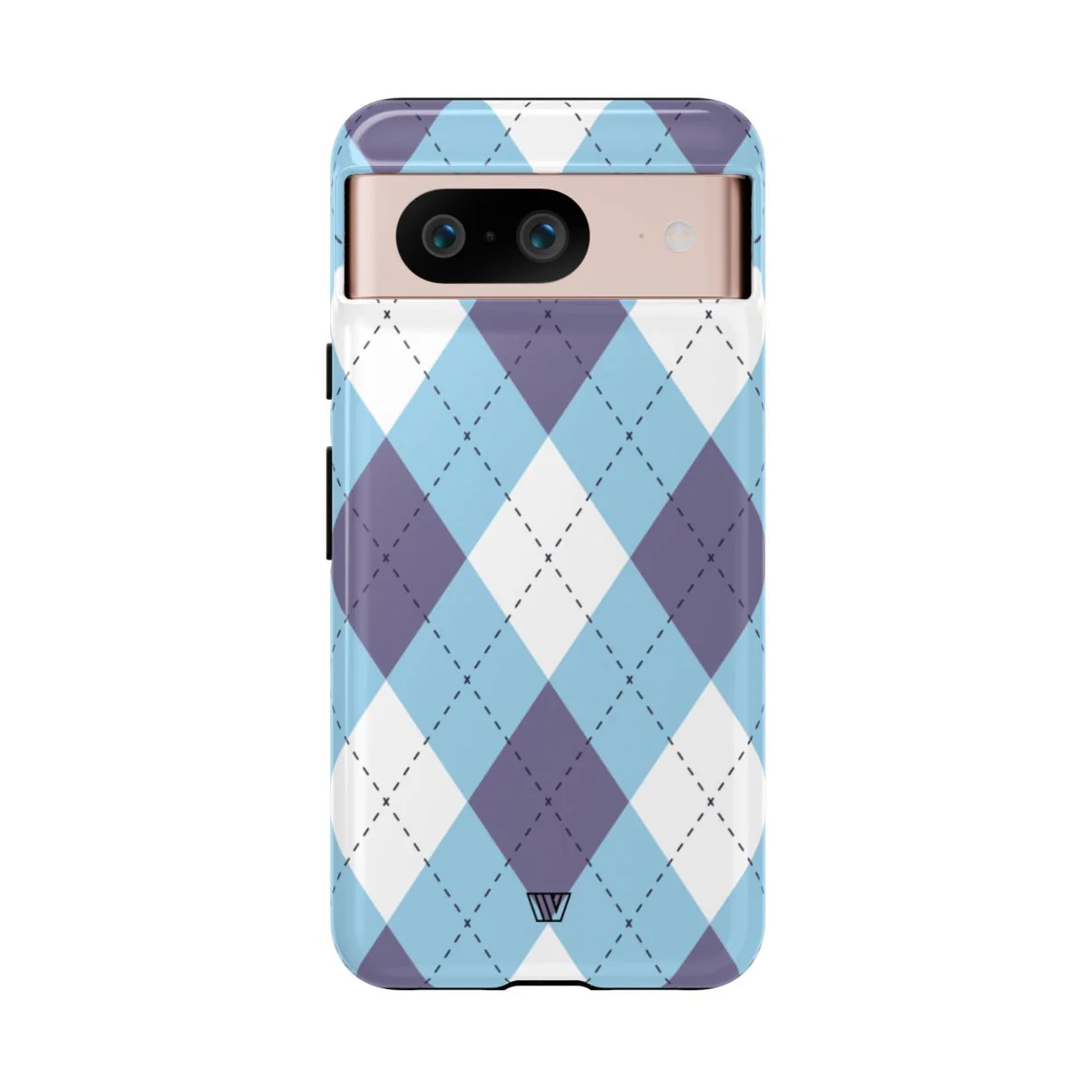 BLUE WHITE PURPLE ARGYLE | Tough Phone Case - Image 78