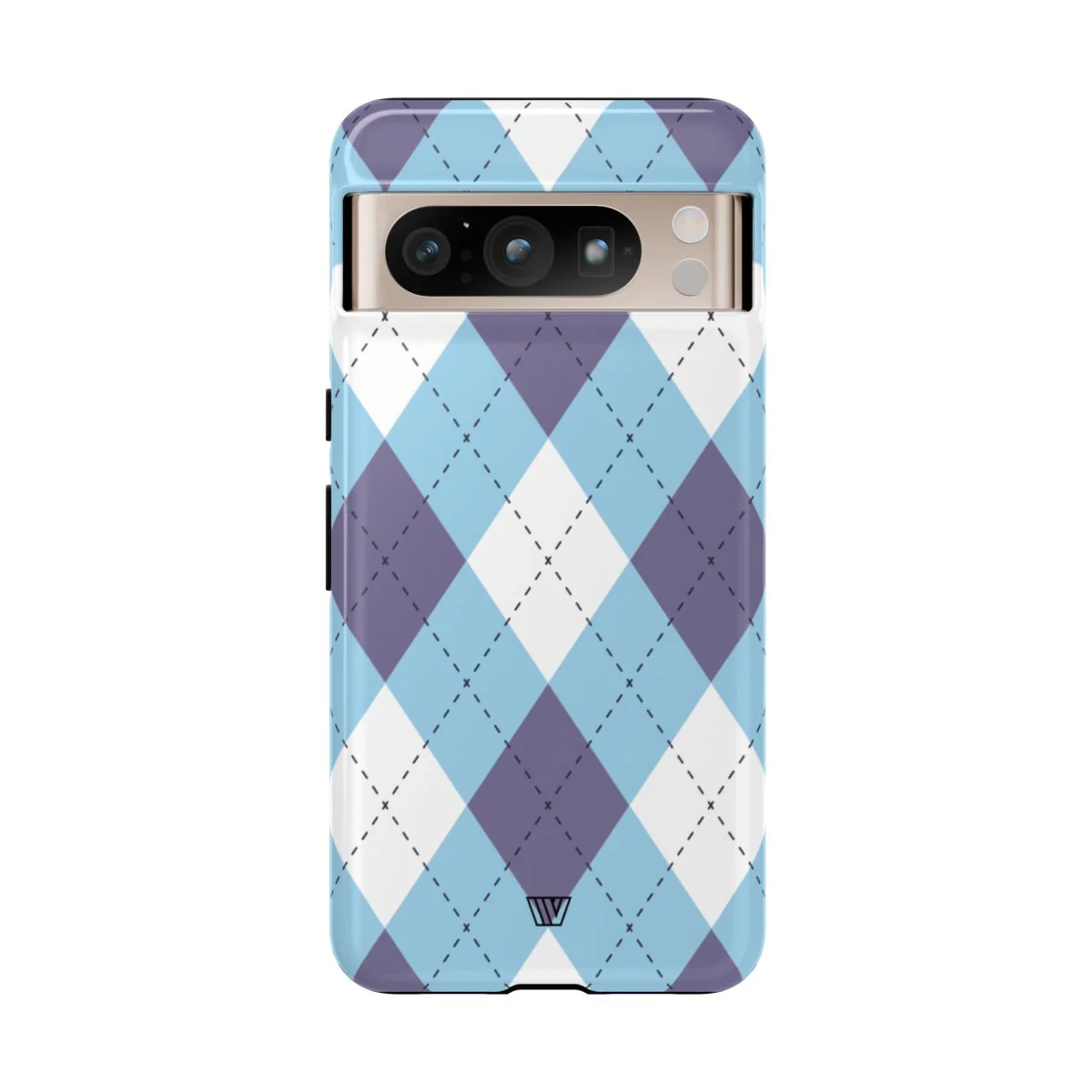 BLUE WHITE PURPLE ARGYLE | Tough Phone Case - Image 80