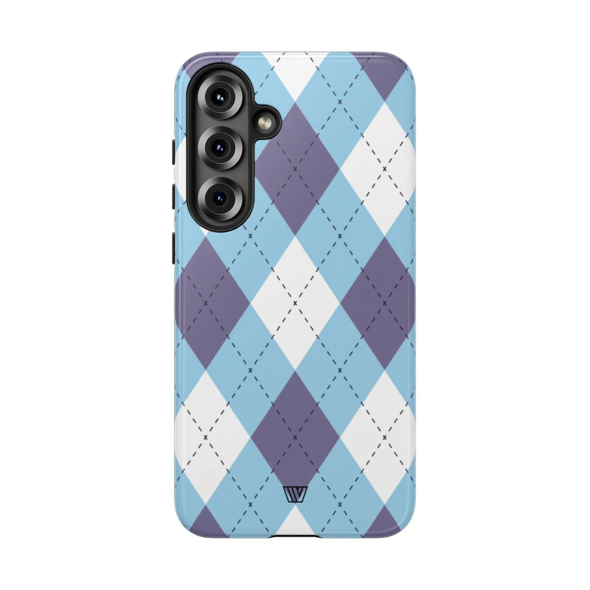 BLUE WHITE PURPLE ARGYLE | Tough Phone Case - Image 84