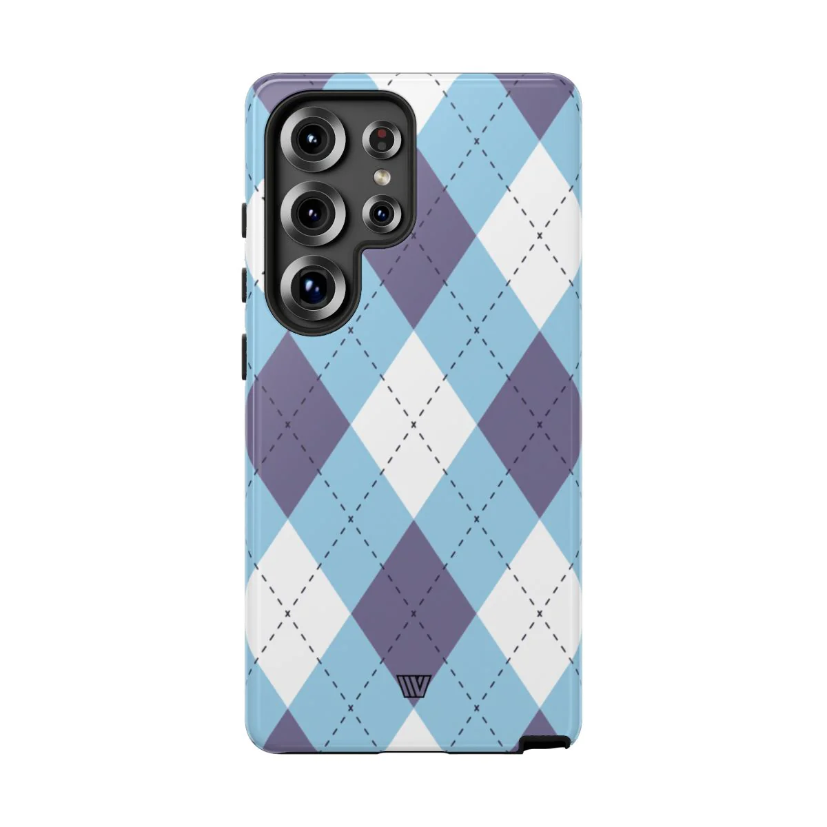 BLUE WHITE PURPLE ARGYLE | Tough Phone Case - Image 86