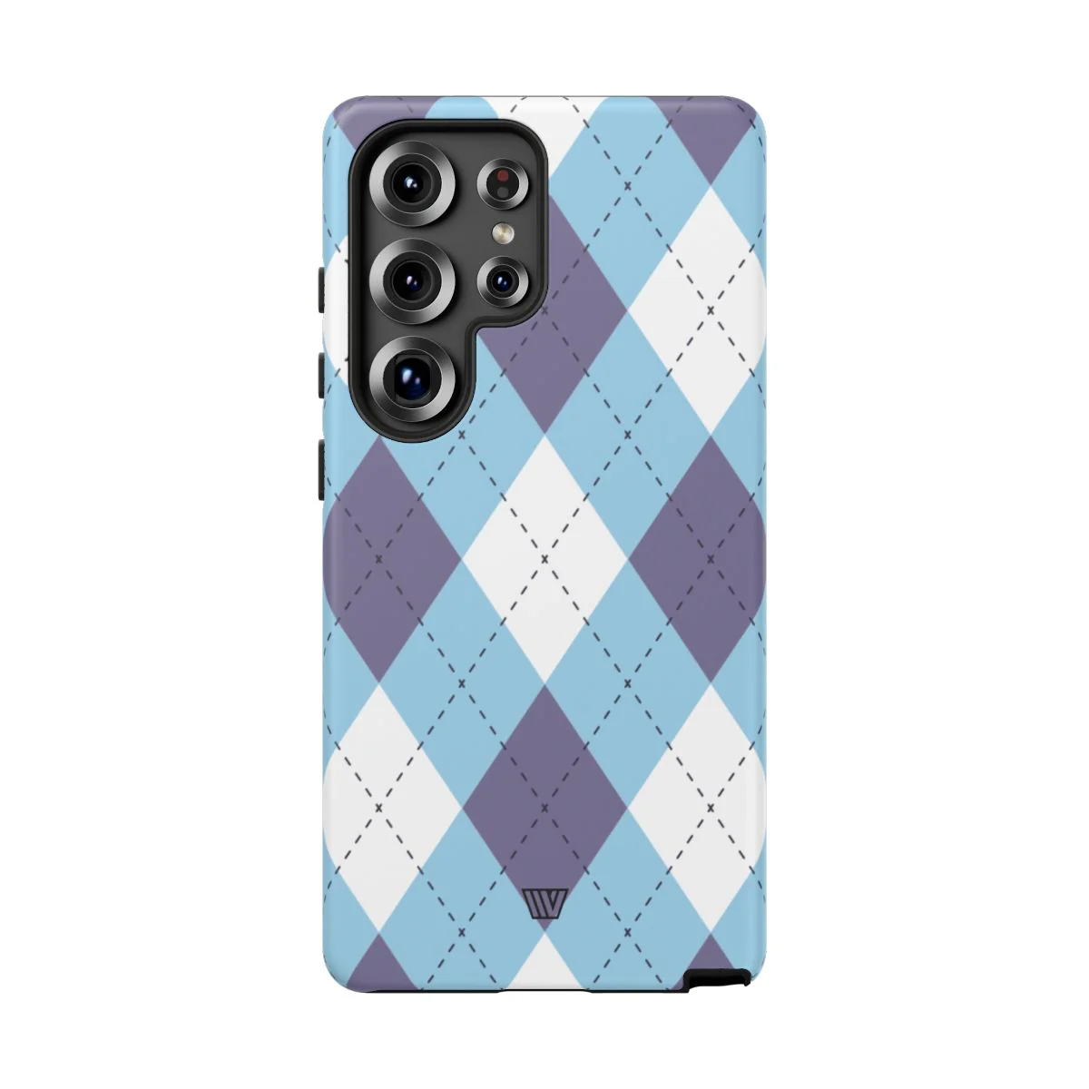 BLUE WHITE PURPLE ARGYLE | Tough Phone Case - Image 87