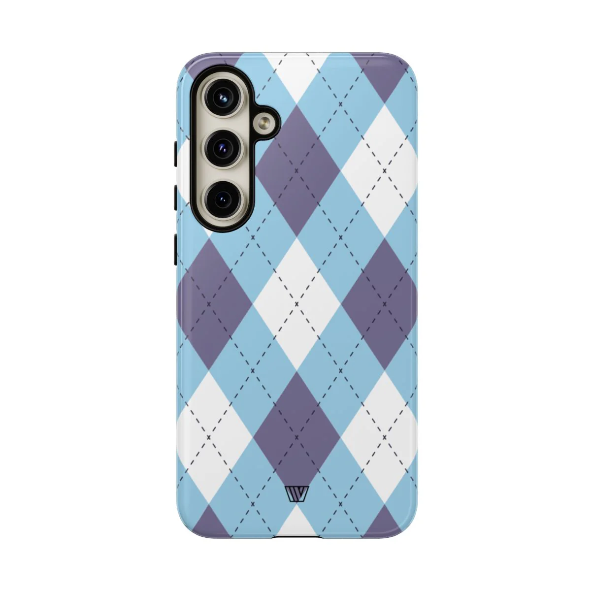 BLUE WHITE PURPLE ARGYLE | Tough Phone Case - Image 90