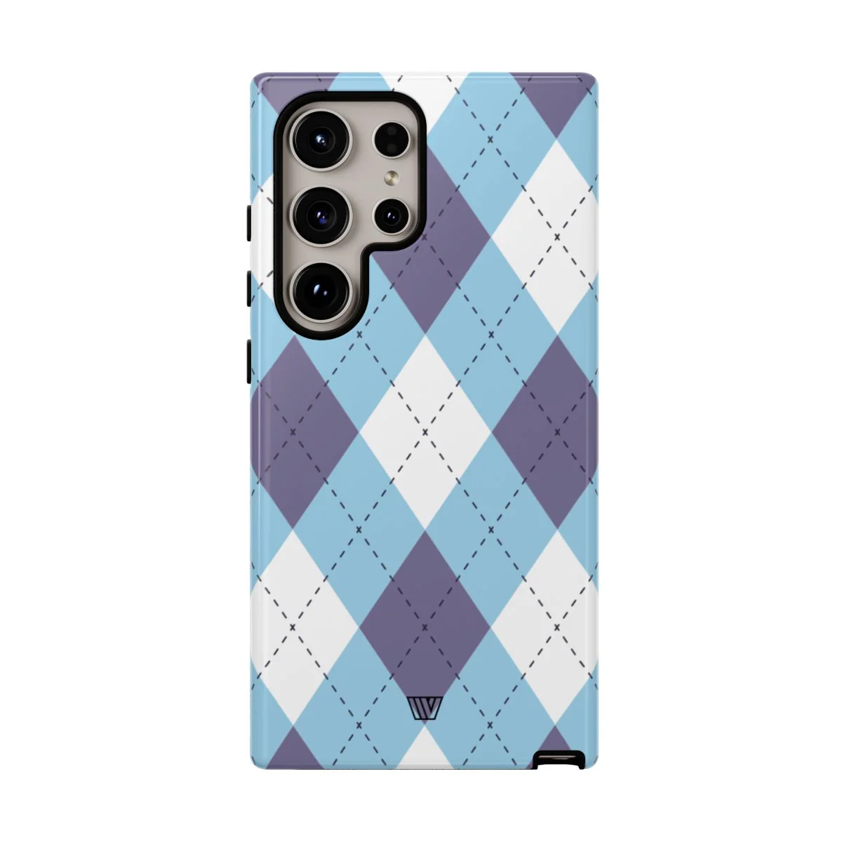 BLUE WHITE PURPLE ARGYLE | Tough Phone Case - Image 92
