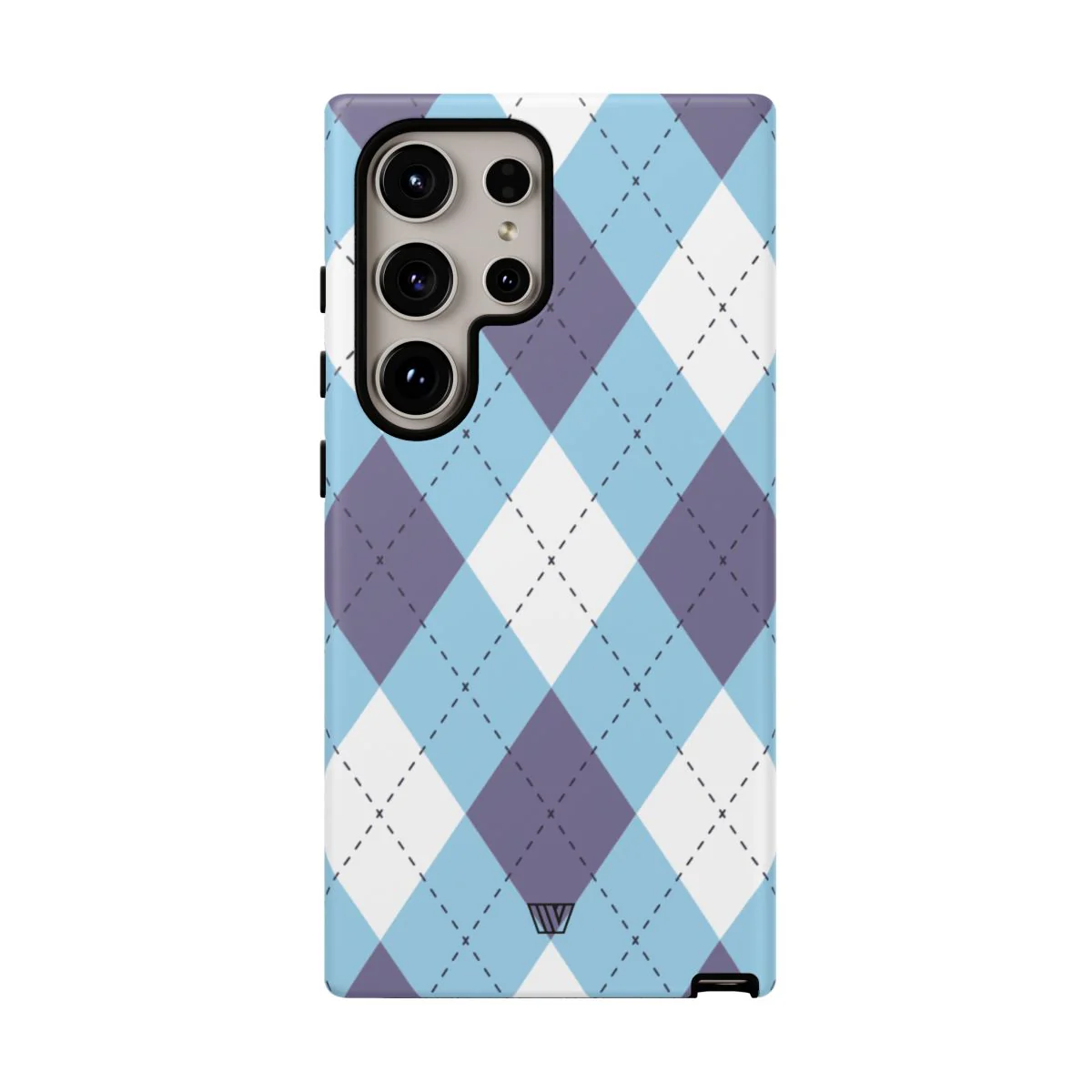 BLUE WHITE PURPLE ARGYLE | Tough Phone Case - Image 93