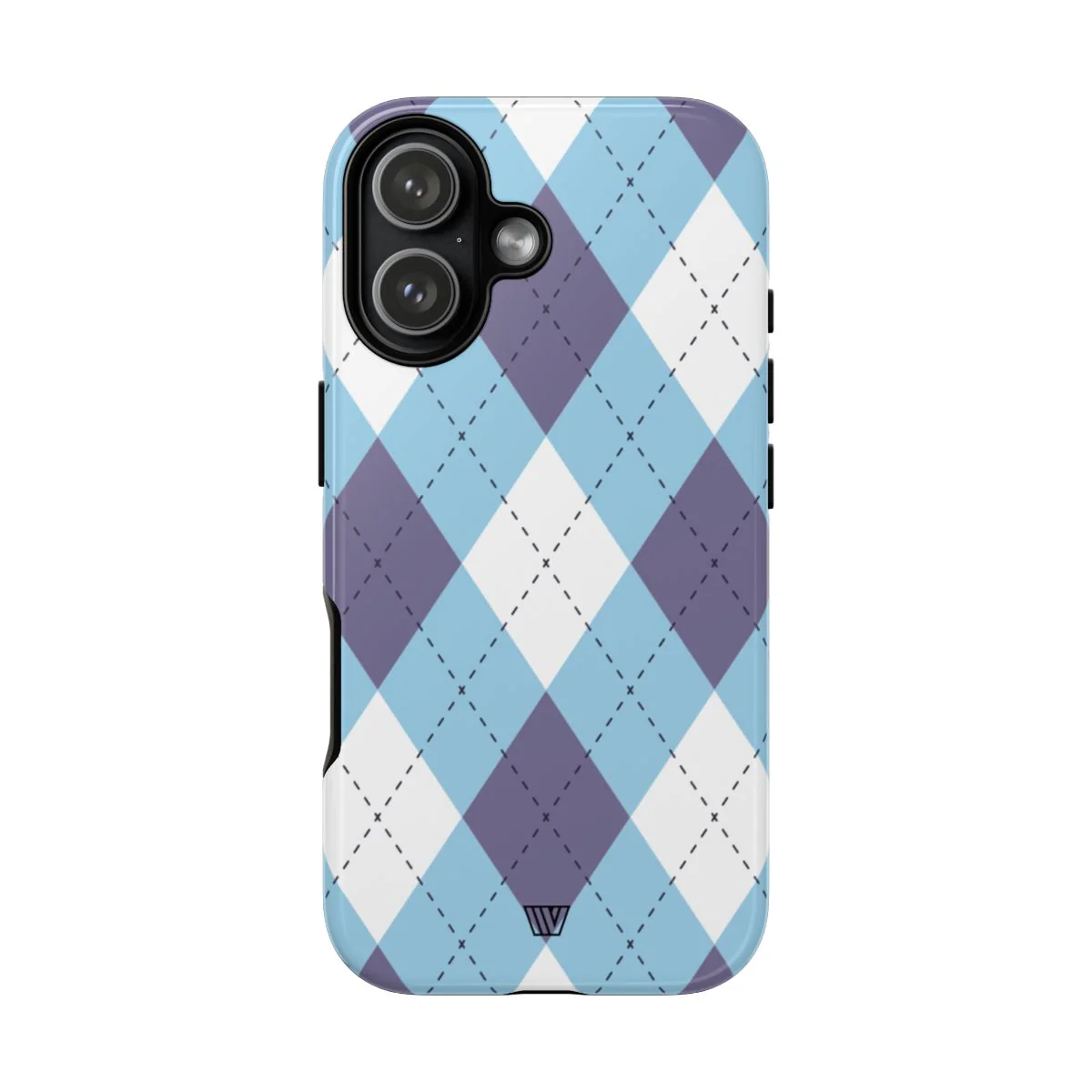 BLUE WHITE PURPLE ARGYLE | Tough Phone Case - Image 94