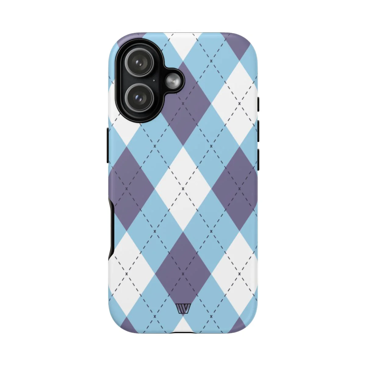 BLUE WHITE PURPLE ARGYLE | Tough Phone Case - Image 95