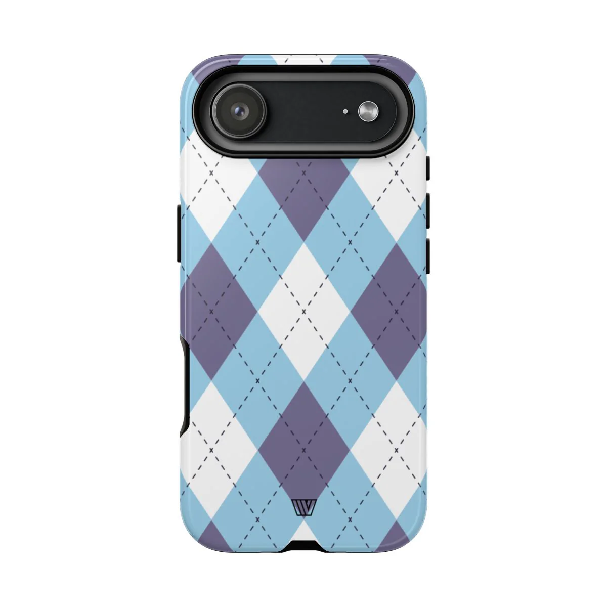 BLUE WHITE PURPLE ARGYLE | Tough Phone Case - Image 96